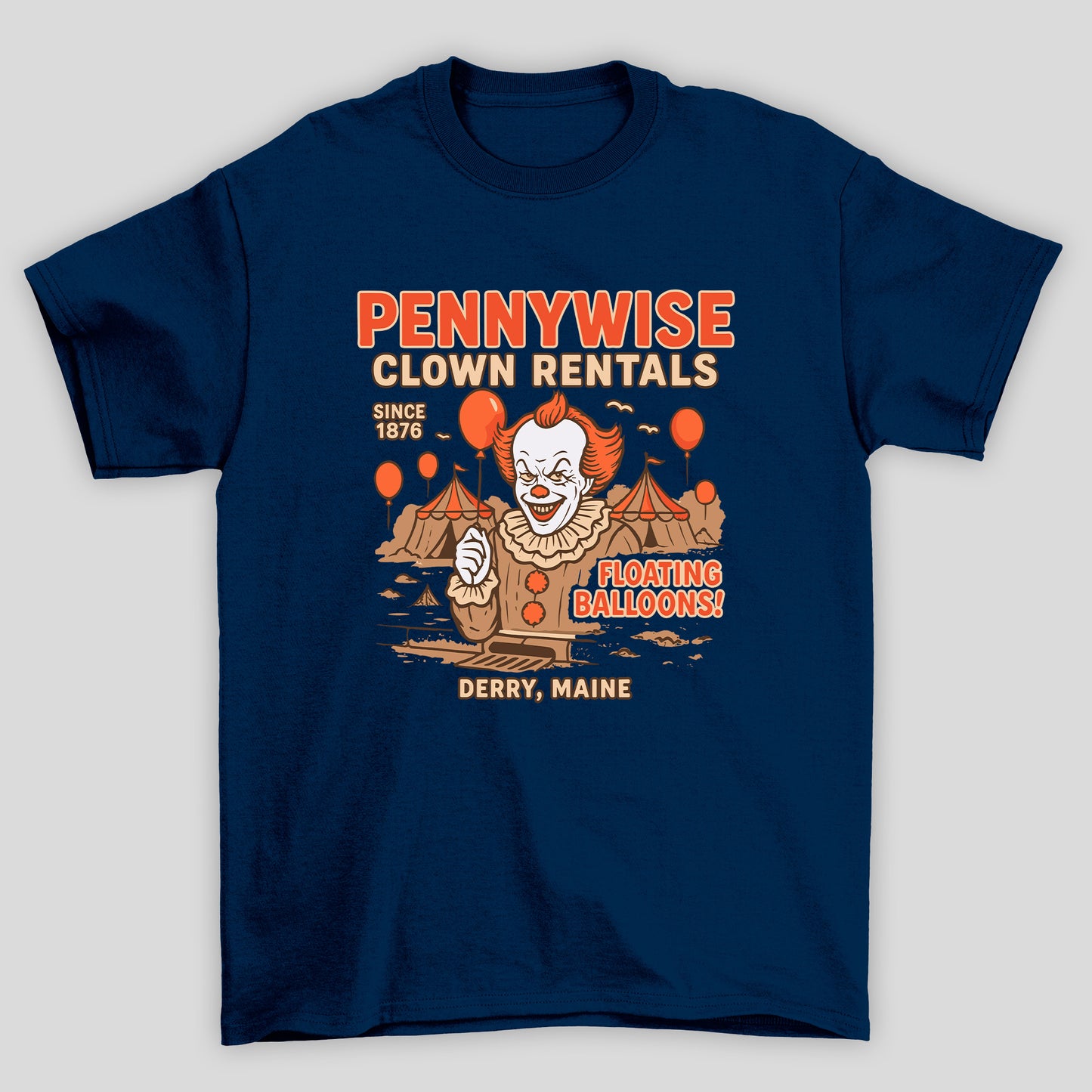 Camiseta Básica Unissex Pennywise Clown Rentals IT A Coisa