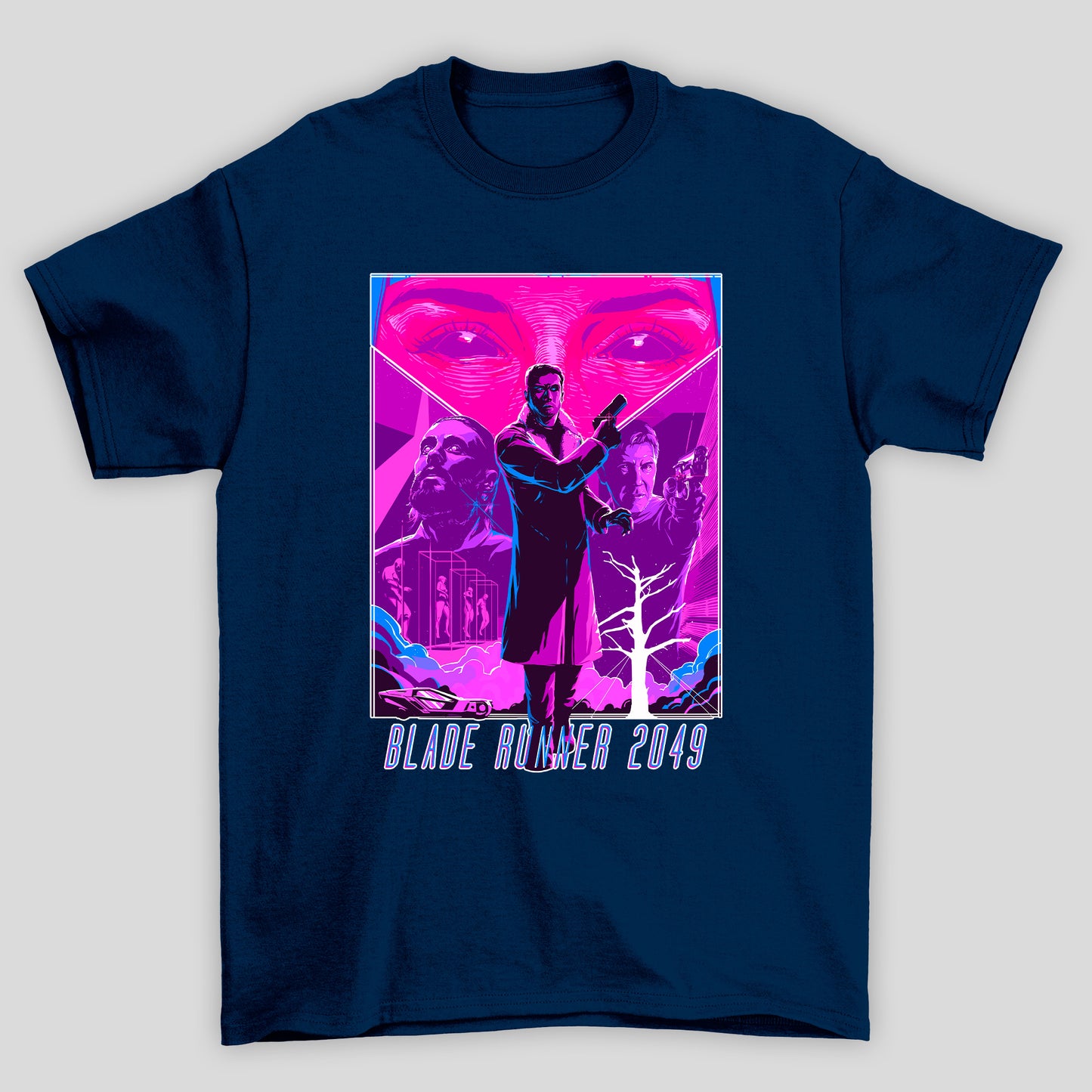 Camiseta Básica Unissex Blade Runner Arte Rosa
