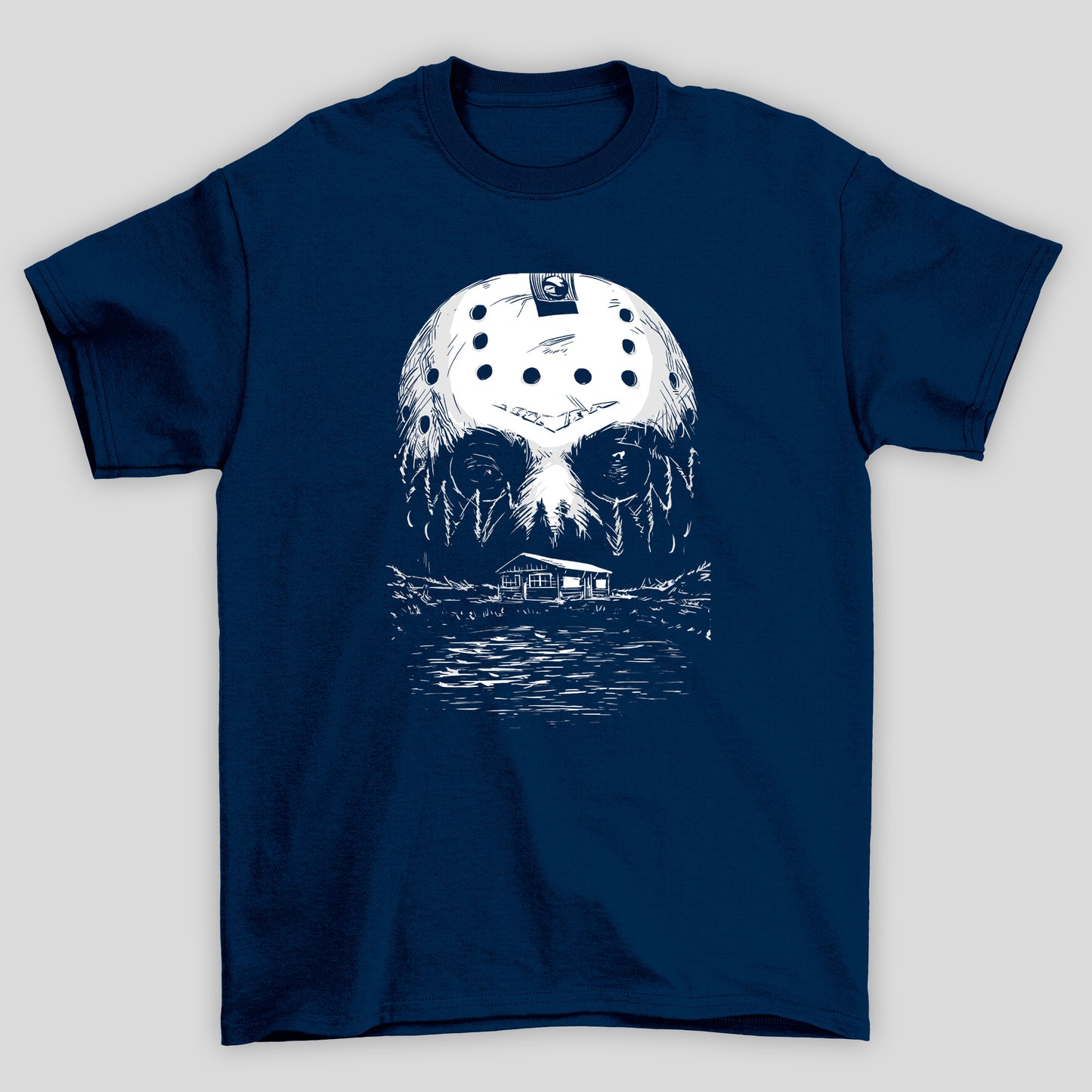 Camiseta Básica Unissex Mascara Jason Cabana Sexta Feira 13