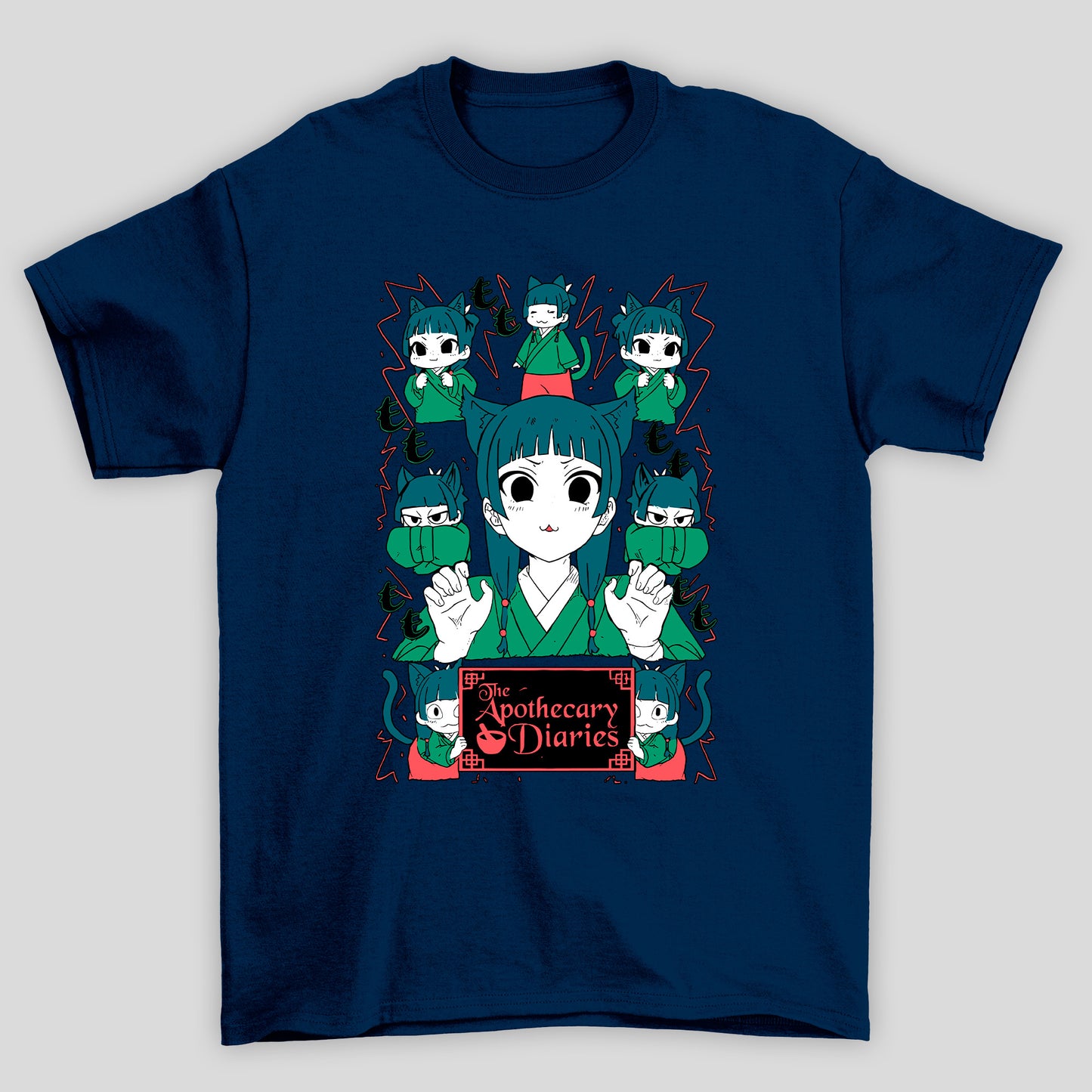 Camiseta Básica Unissex The Apothecary Diaries Maomao Neko Chibi