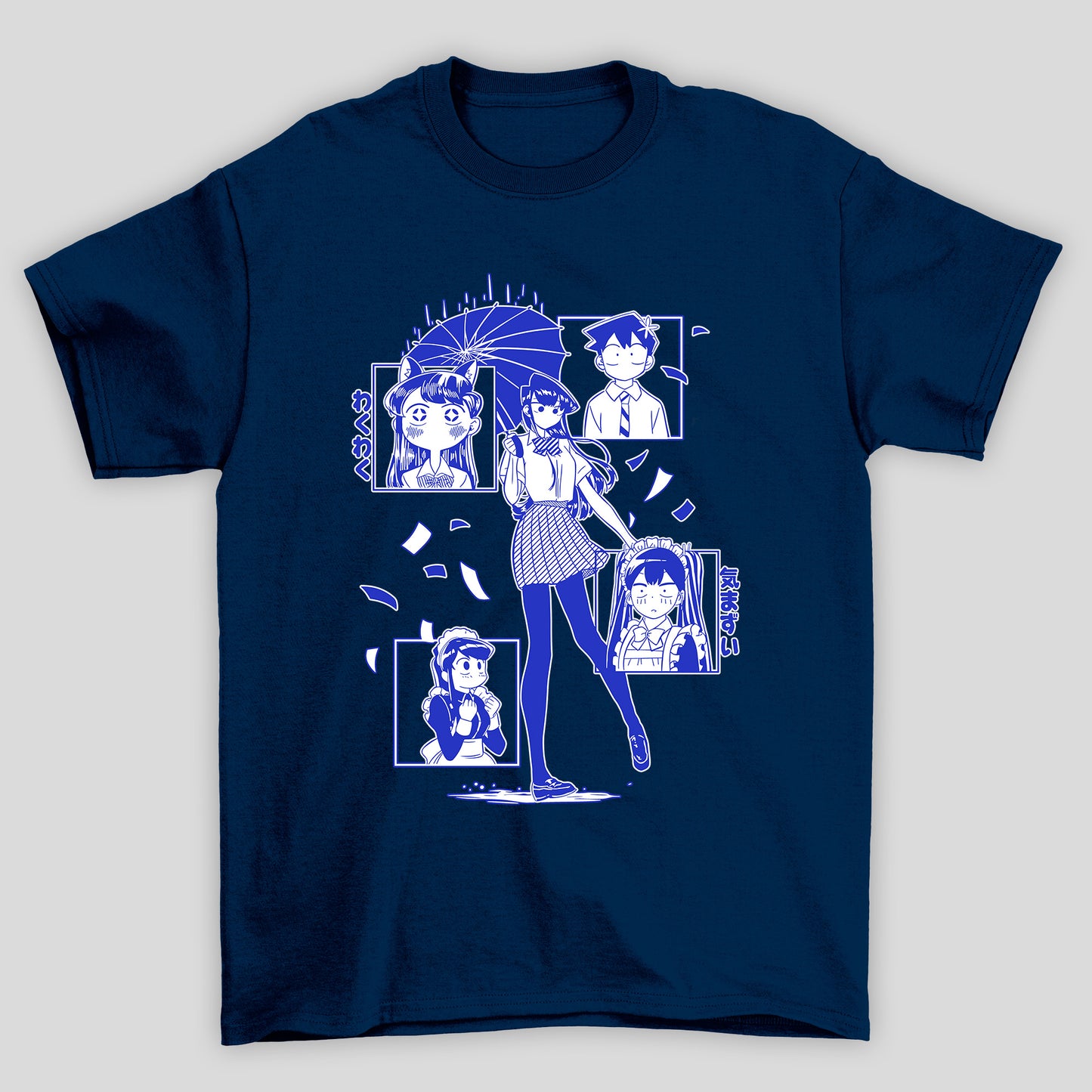 Camiseta Básica Unissex Komi Guarda Chuva Tadano Komi Cants Communicate