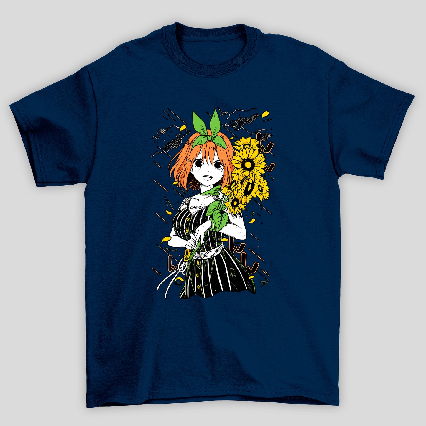 Camiseta Básica Unissex The Quintessential Quintuplets Yotsuba Girassol