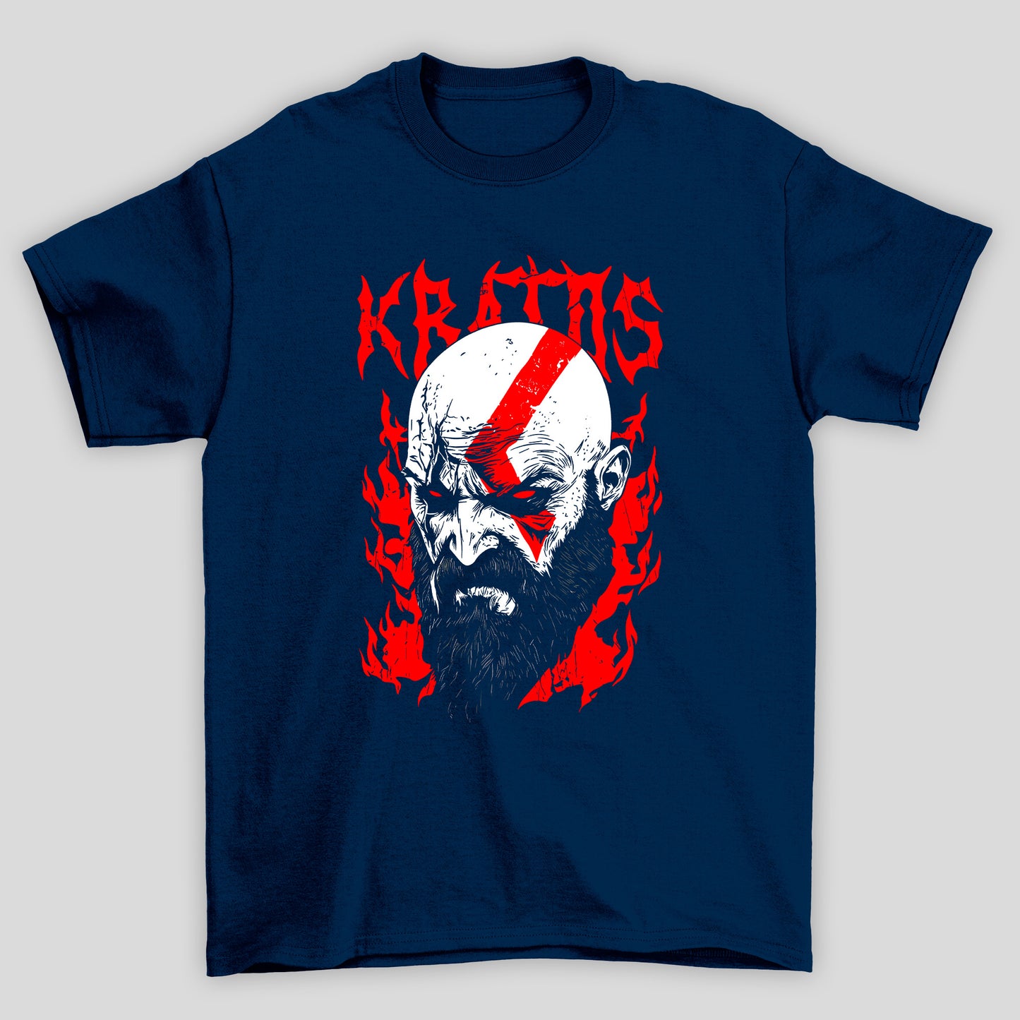 Camiseta Básica Unissex Kratos Rosto God Of War