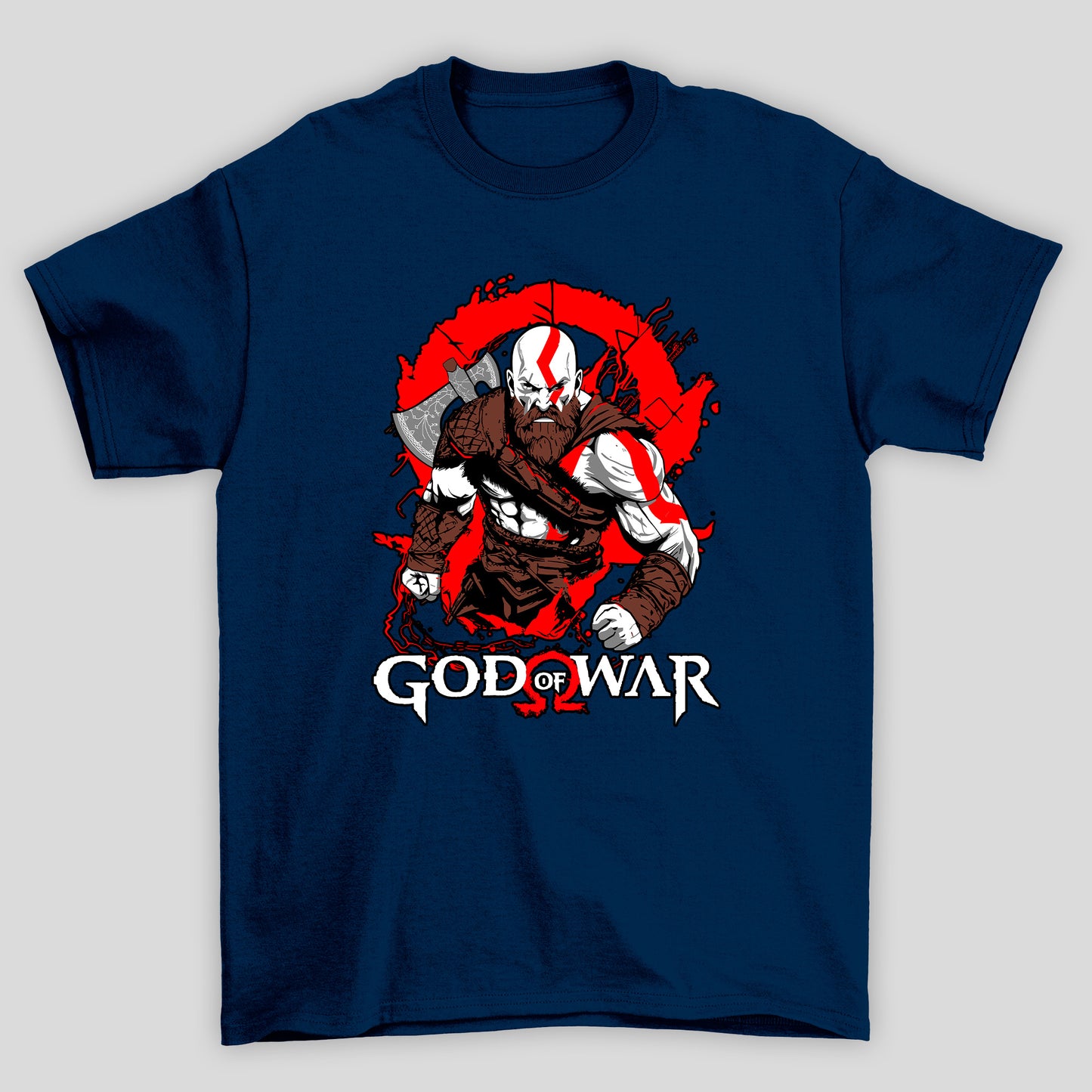 Camiseta Básica Unissex Kratos Omega Runas God Of War