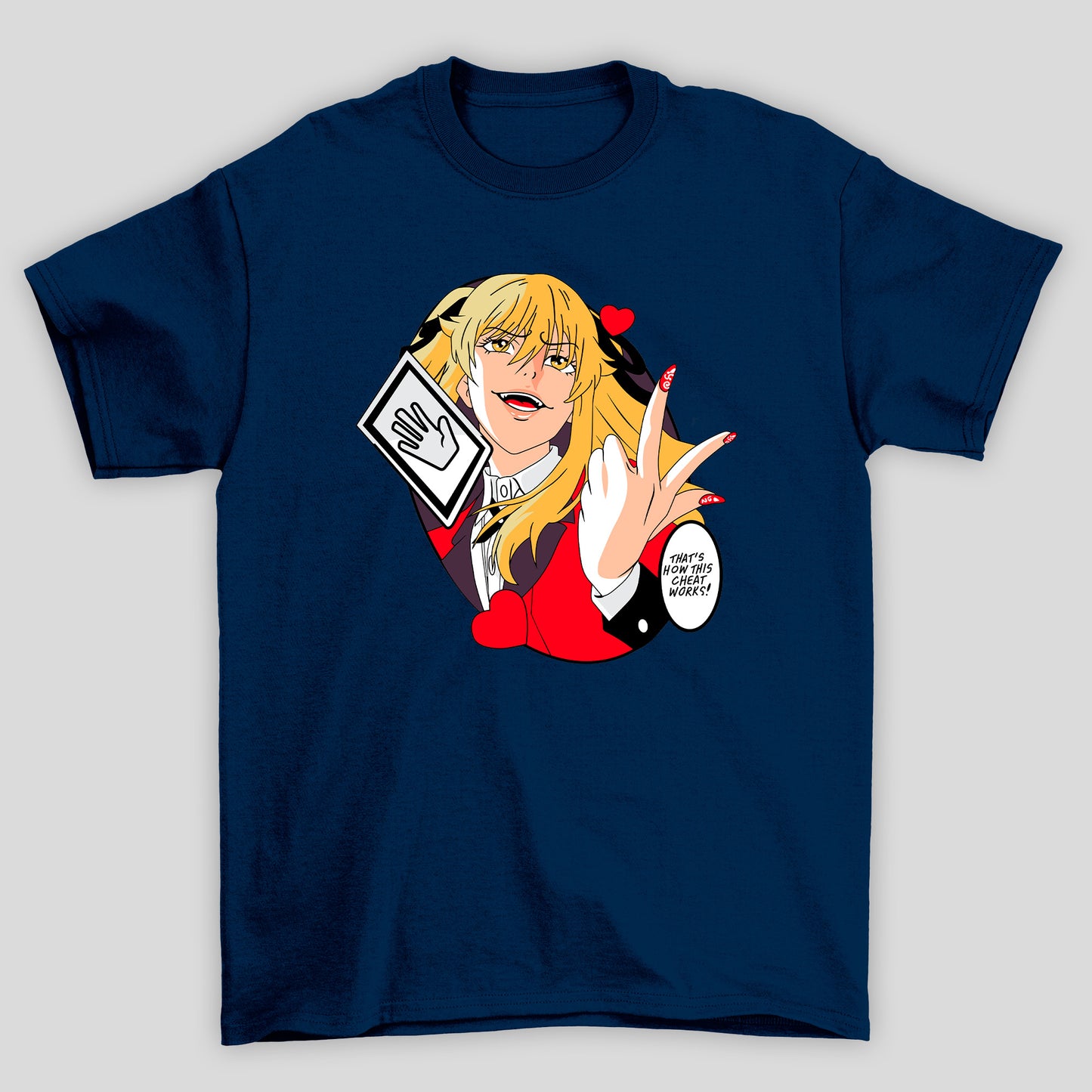 Camiseta Básica Unissex Mary Saotome Carta Kakegurui