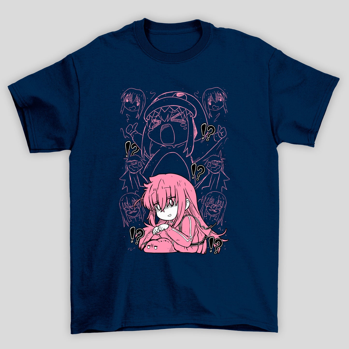 Camiseta Básica Unissex Gotou Emoções Bocchi The Rock