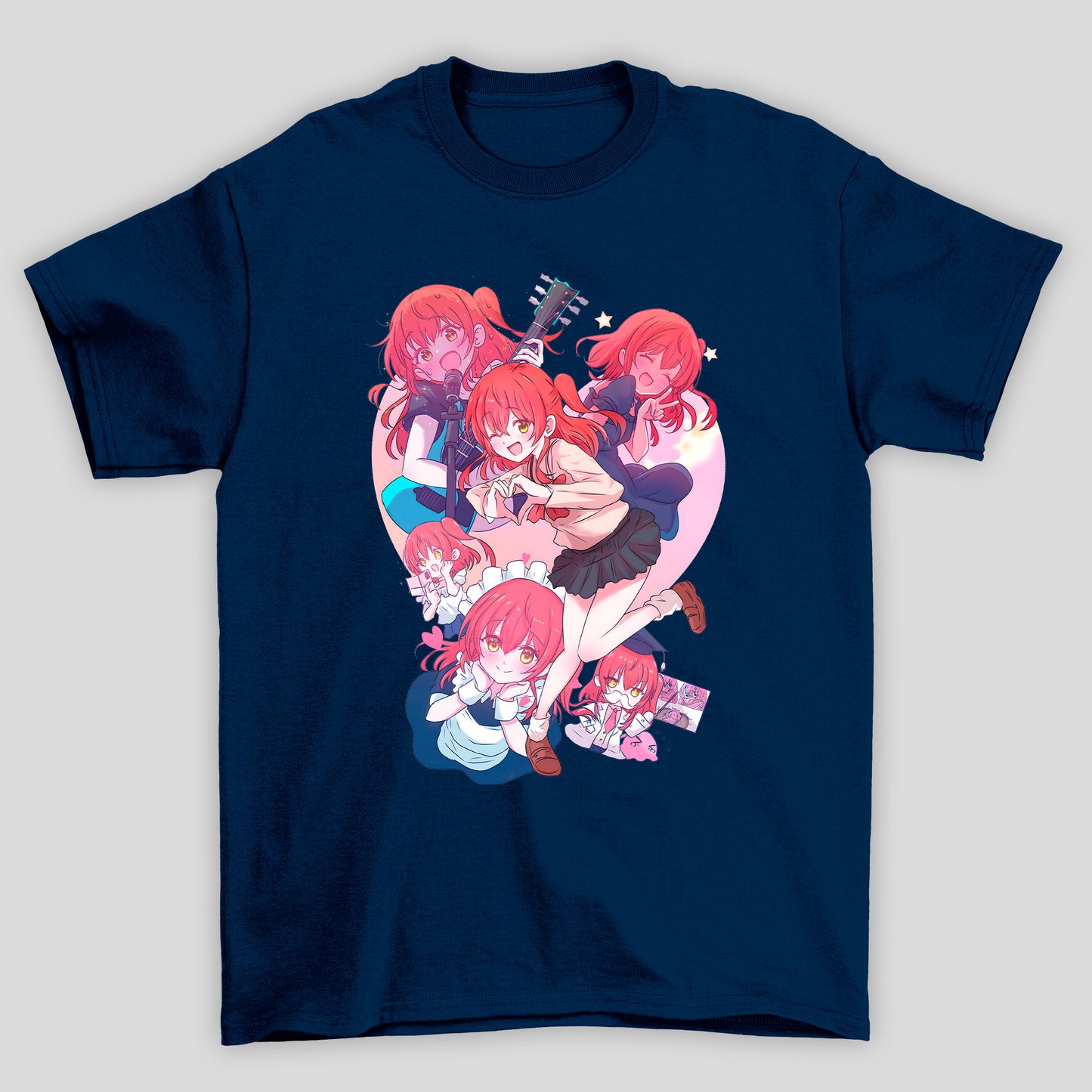 Camiseta Básica Unissex Kita Ikuyo Montagem Bocchi The Rock
