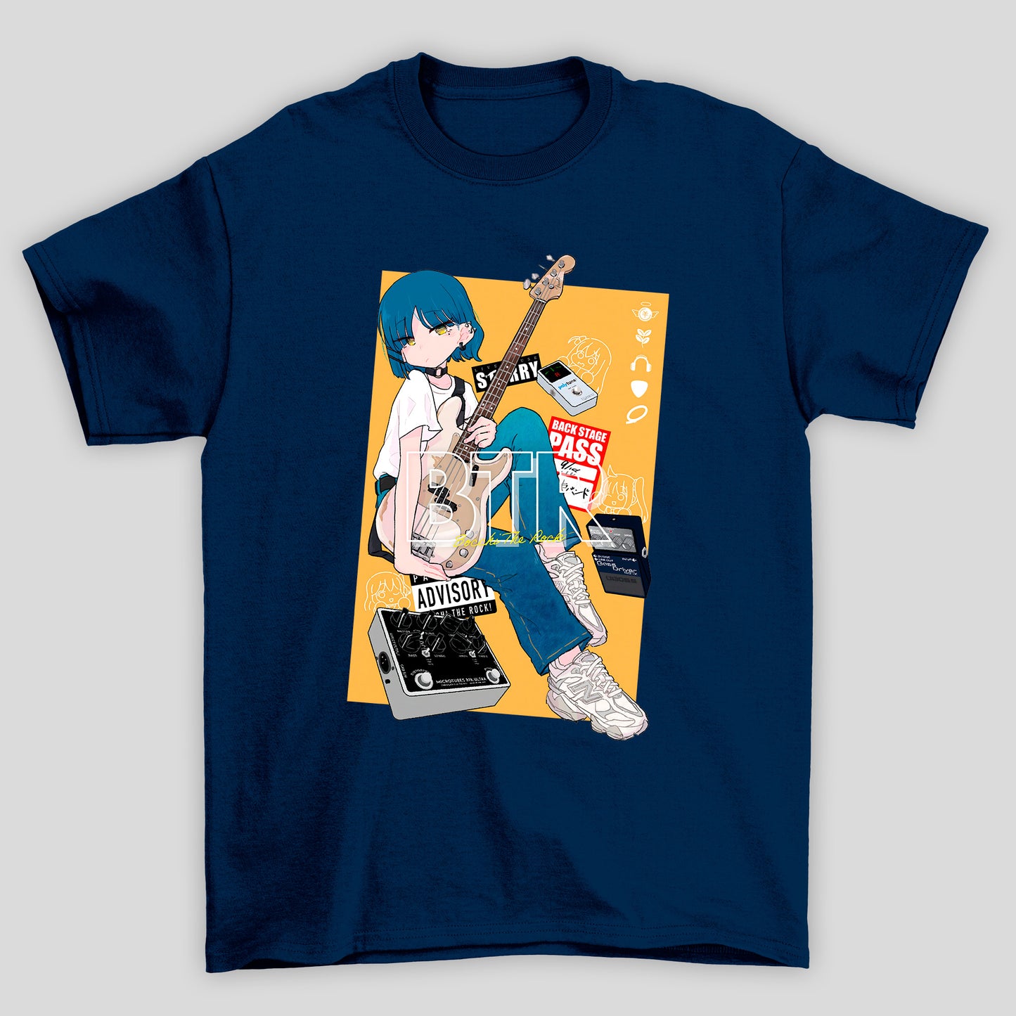 Camiseta Básica Unissex Yamada Ryou Baixo Btr Bocchi The Rock