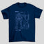 Camiseta Básica Unissex Gundam Blueprint