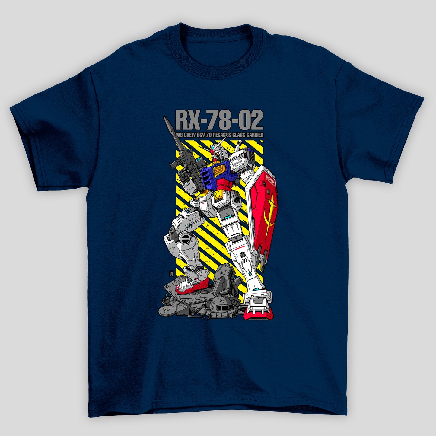 Camiseta Básica Unissex Gundam RX-78-02 Arma Escudo