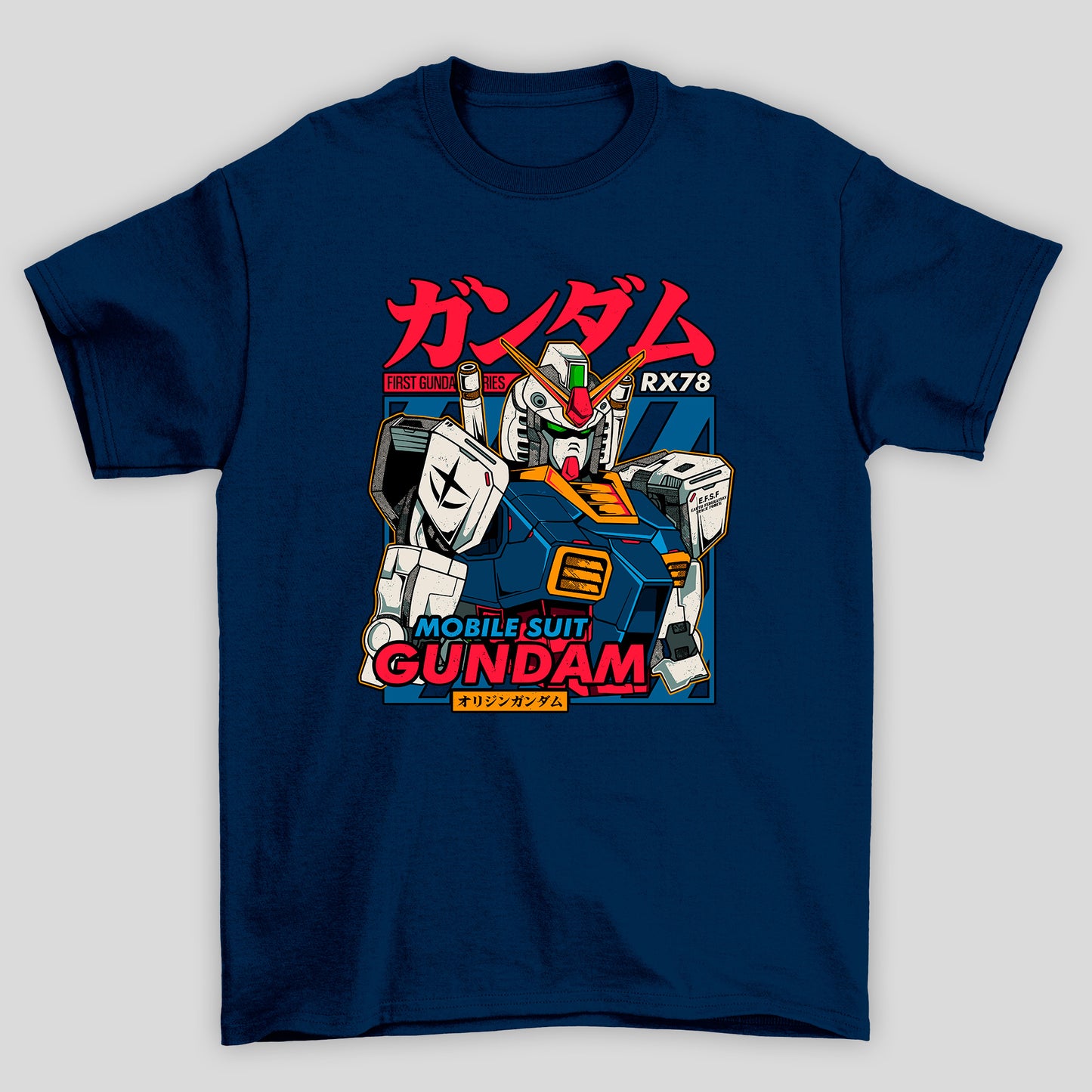 Camiseta Básica Unissex Kanji First Gundam Series RX78