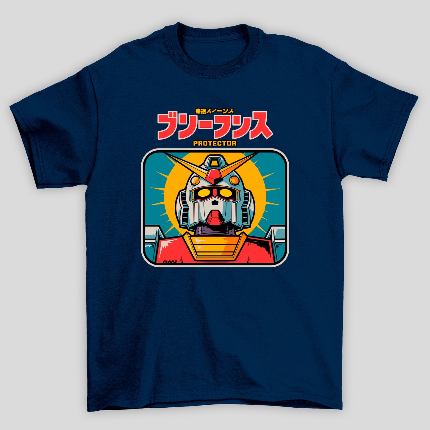 Camiseta Básica Unissex Gundam Kanji Protector