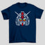 Camiseta Básica Unissex Gundam Capacetes Textos
