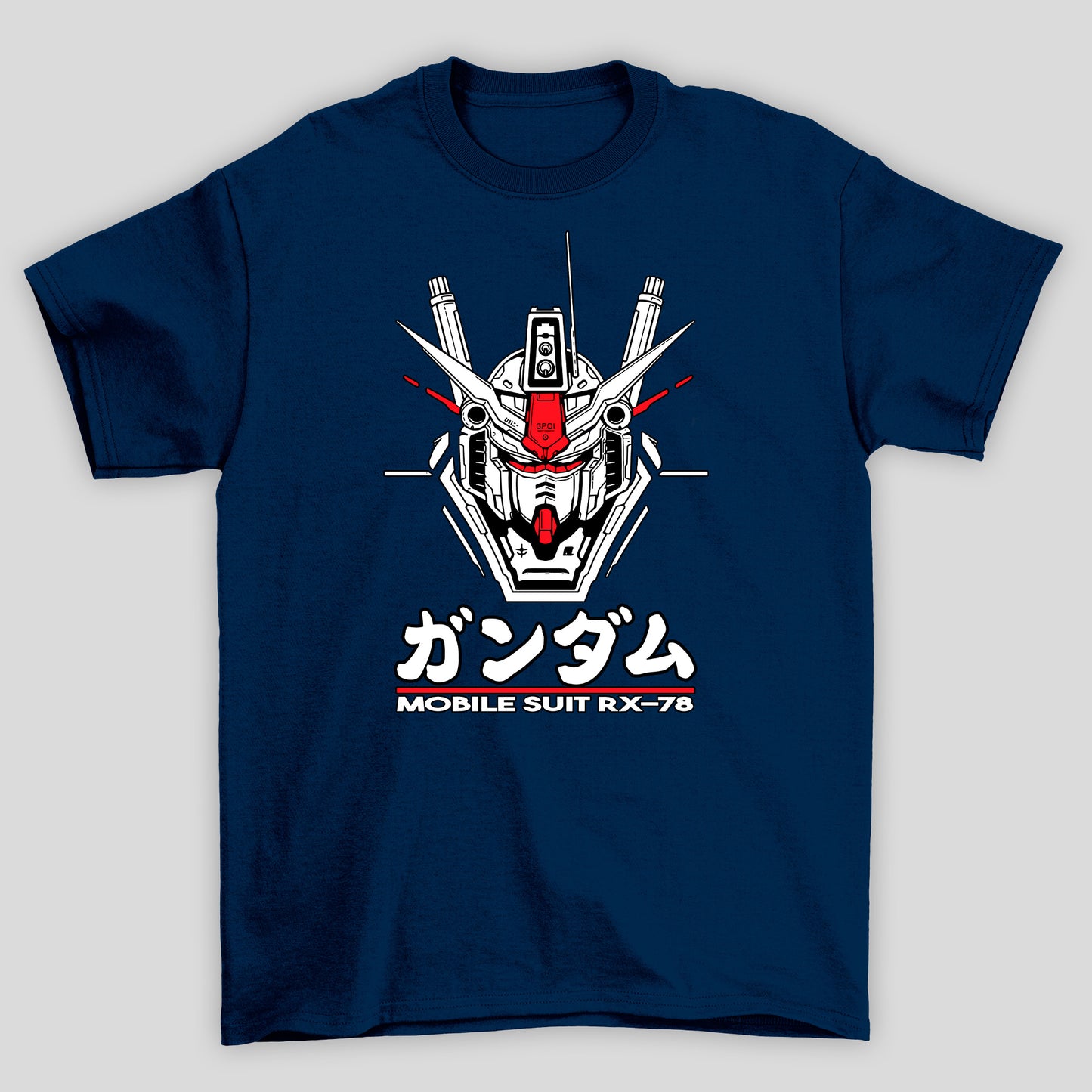 Camiseta Básica Unissex Gundam Kanji Mobile Suit RX-78