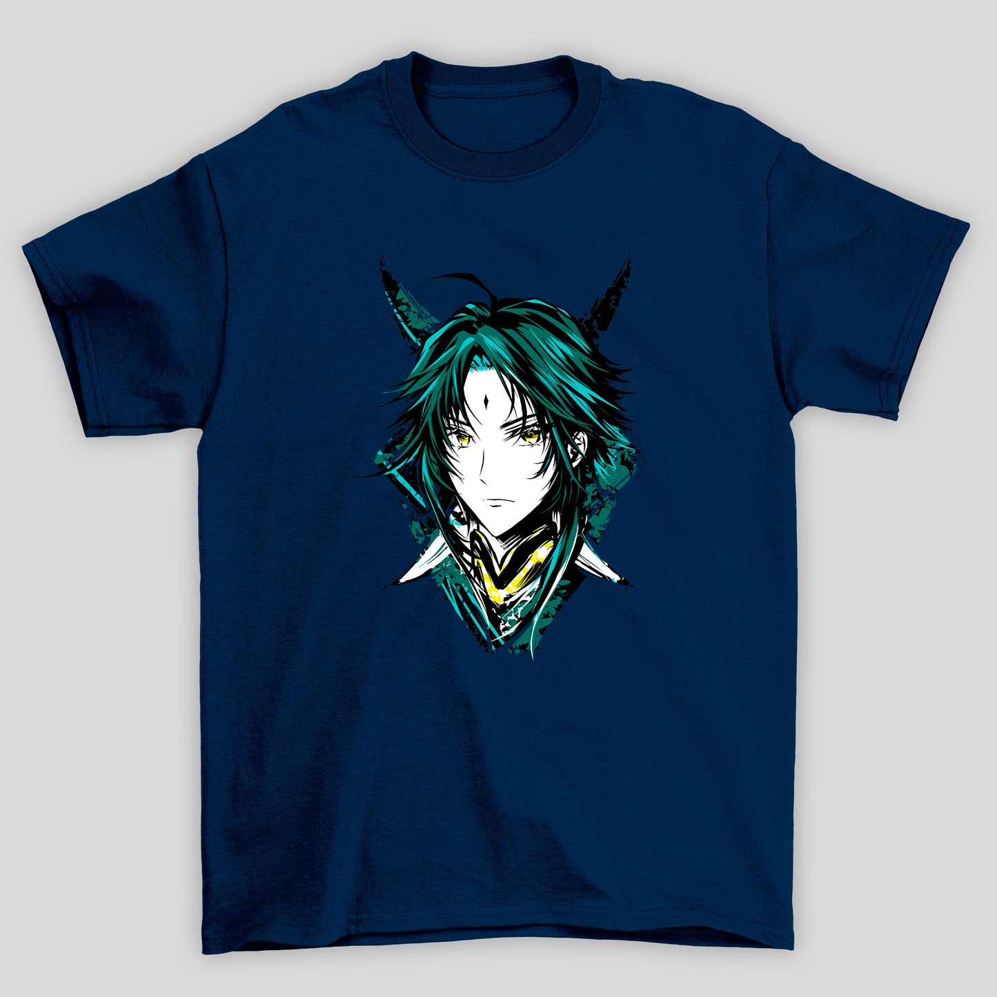 Camiseta Básica Unissex Xiao Rosto Genshin