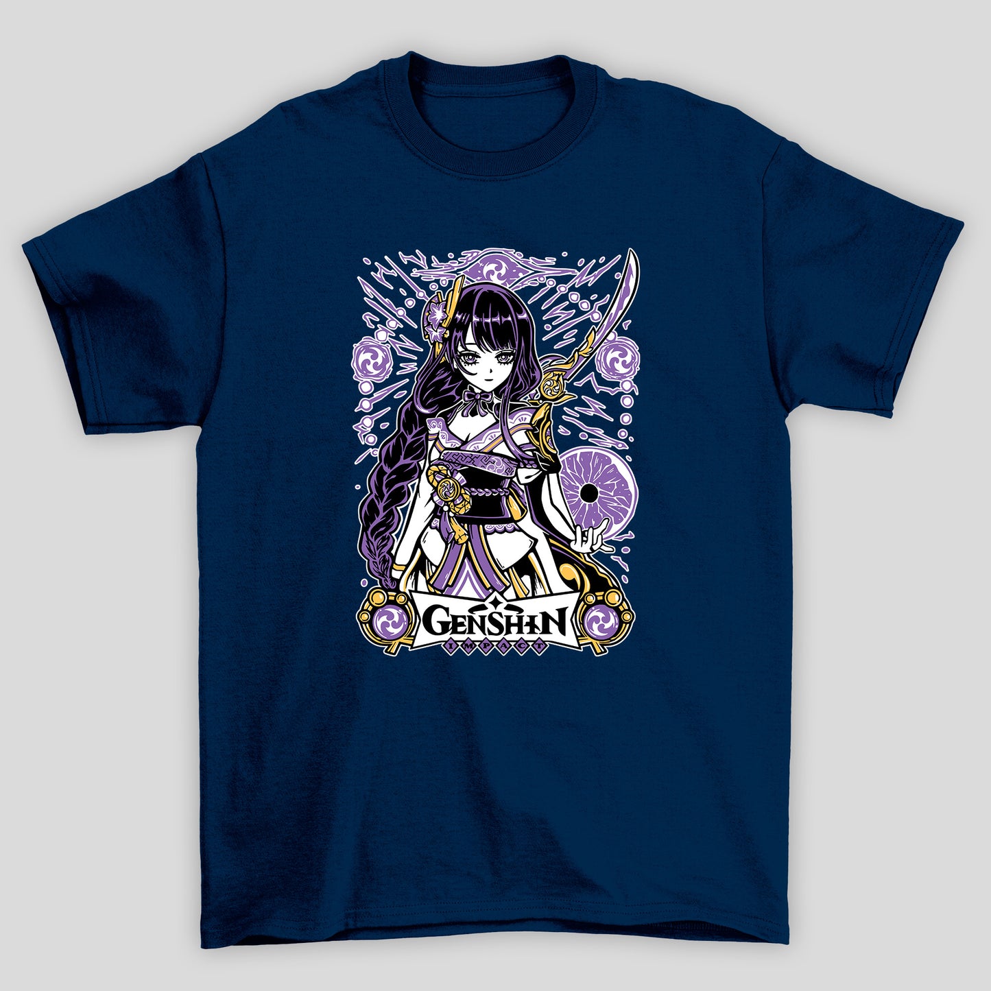 Camiseta Básica Unissex Shogun Raiden Genshin