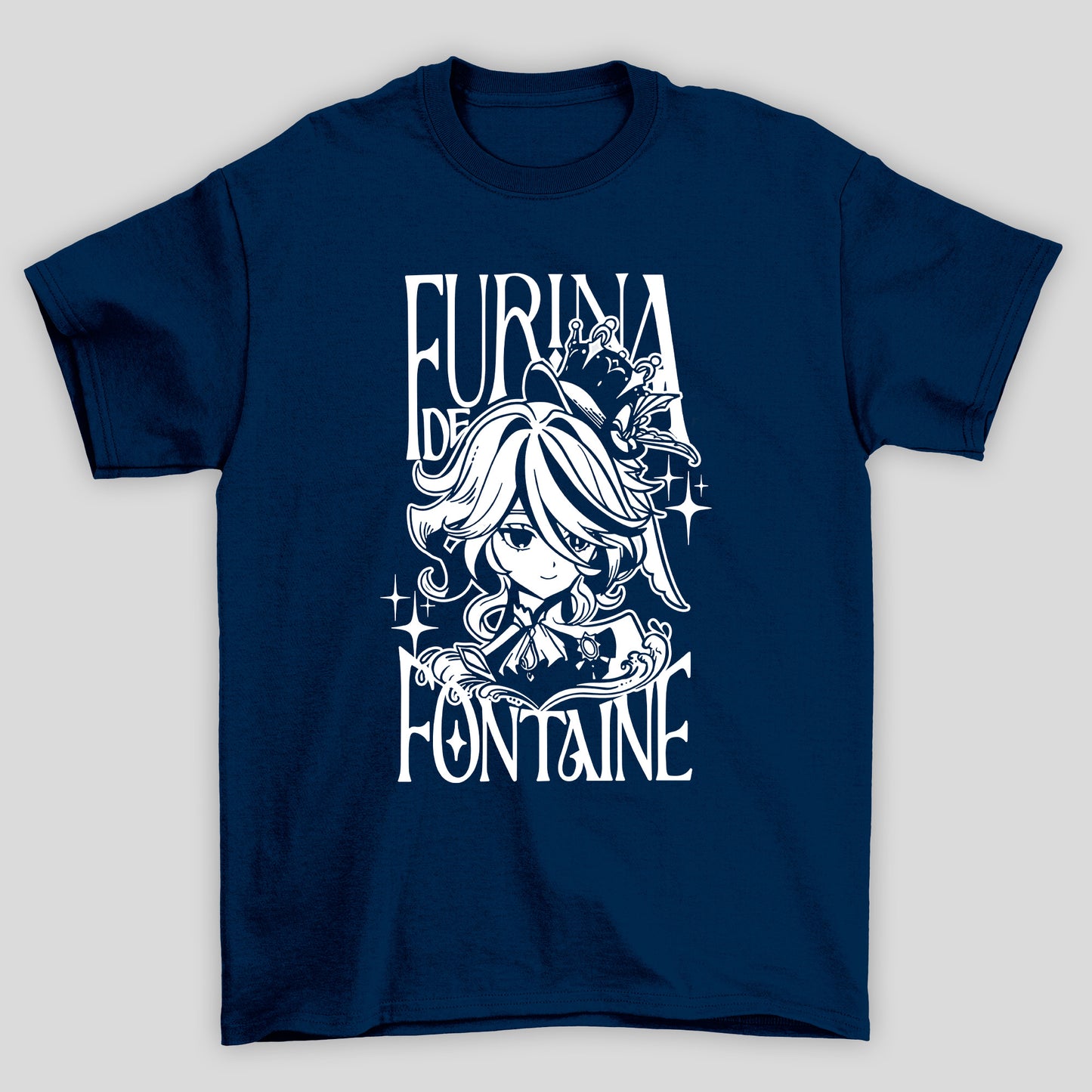 Camiseta Básica Unissex Furina De Fontine Genshin