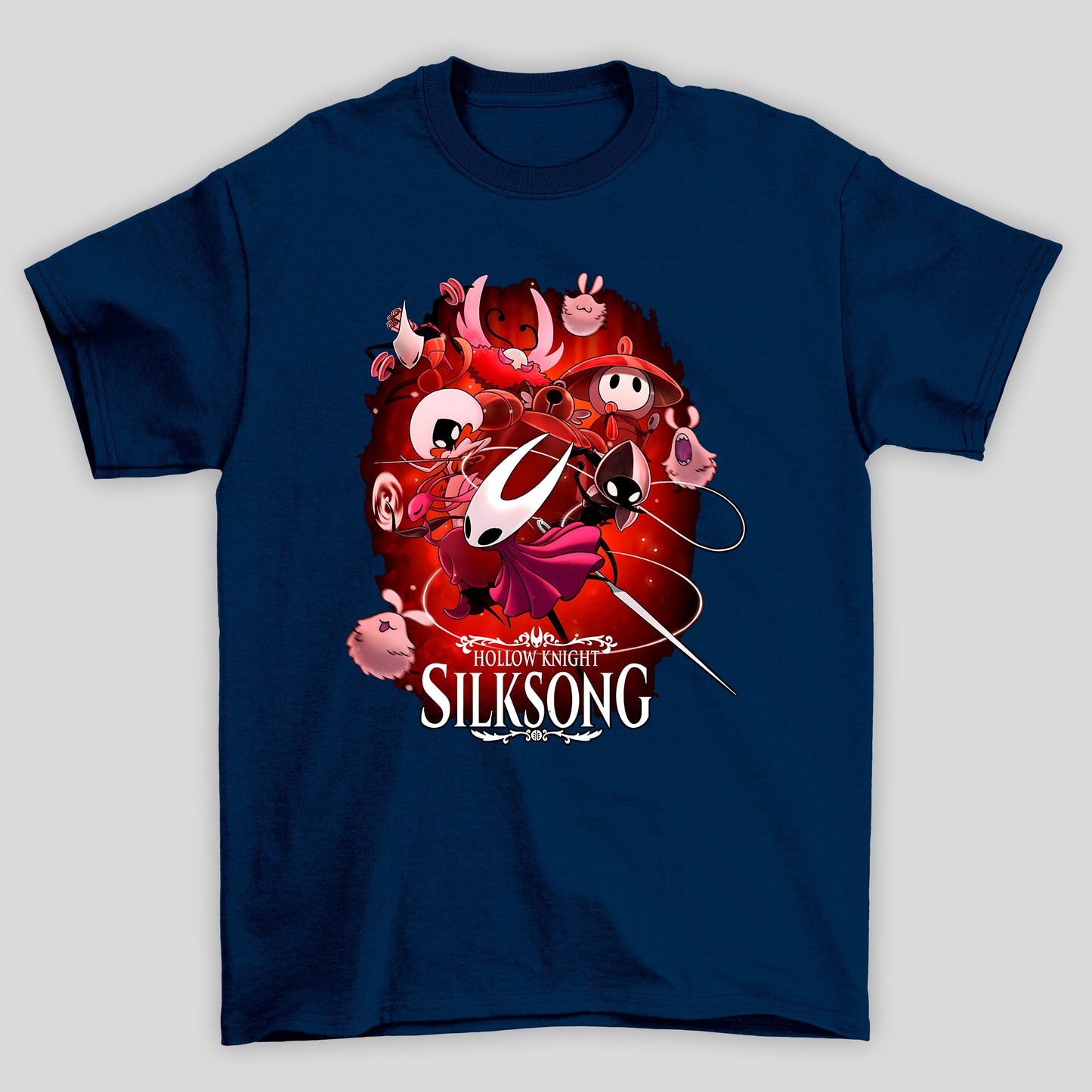 Camiseta Básica Unissex Hollow Knight Personagens Capa