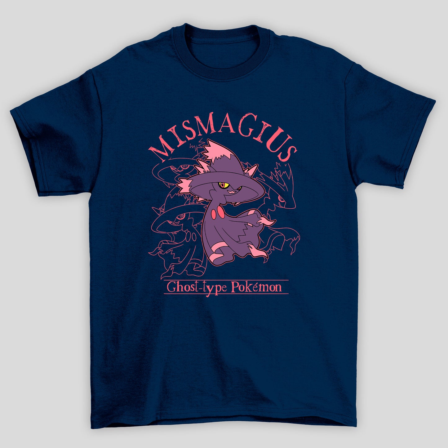 Camiseta Básica Unissex Mismagius Ghost Pokemon Halloween