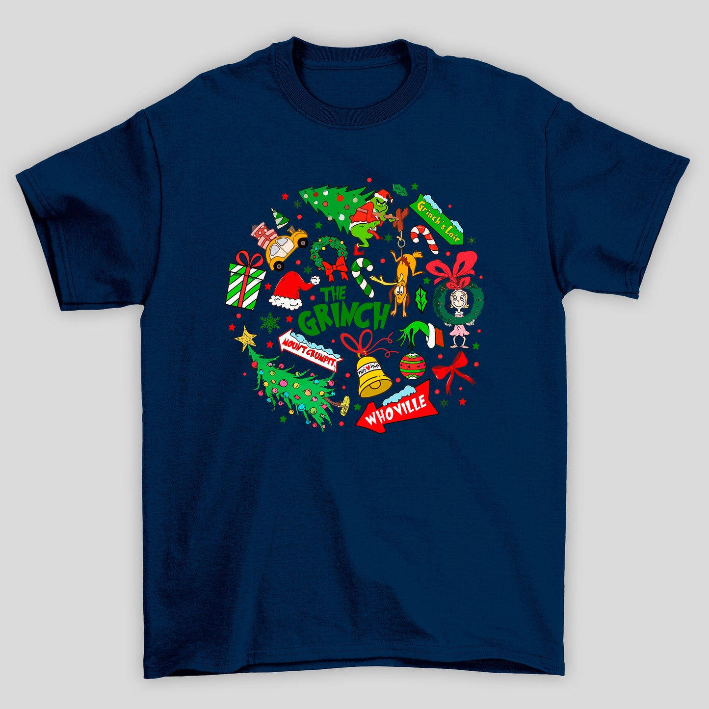 Camiseta Básica Unissex O Grinch Desenhos