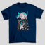 Camiseta Básica Unissex Yofukashi No Uta Nazuna Nanakusa Kanji Azul