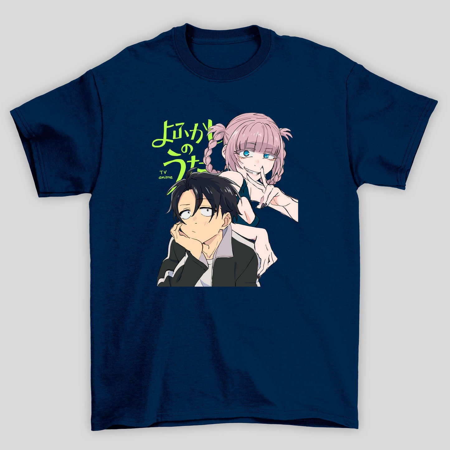 Camiseta Básica Unissex Yofukashi No Uta Nazuna Ko Yamori Kanji
