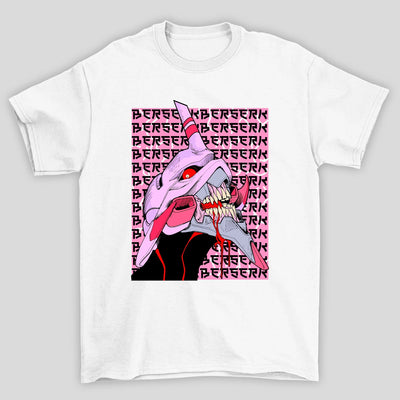 Camiseta Básica Unissex 001 Pink Evangelion