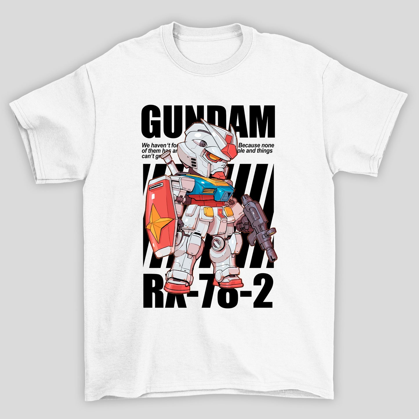 Camiseta Básica Unissex Gundam Robo Cute Streetwear