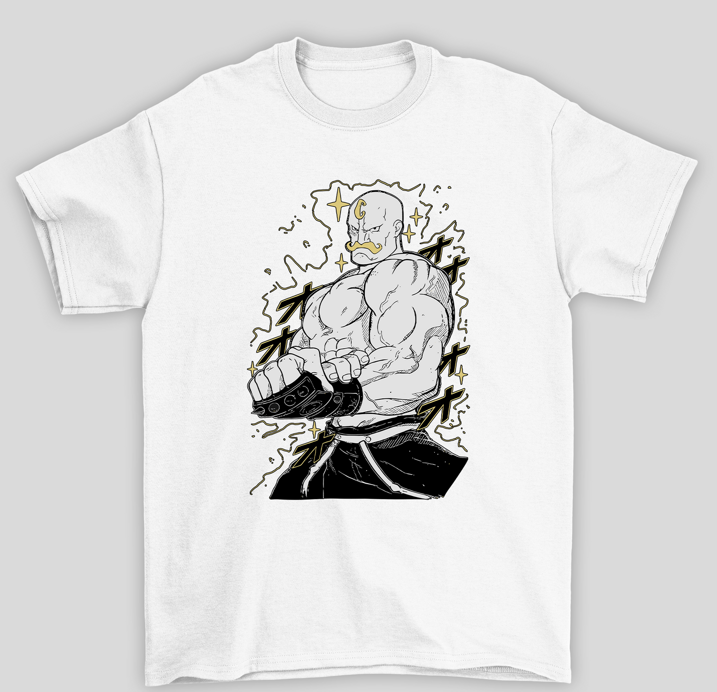 Camiseta Básica Unissex Fullmetal Alchemist Alex Louis Armstrong