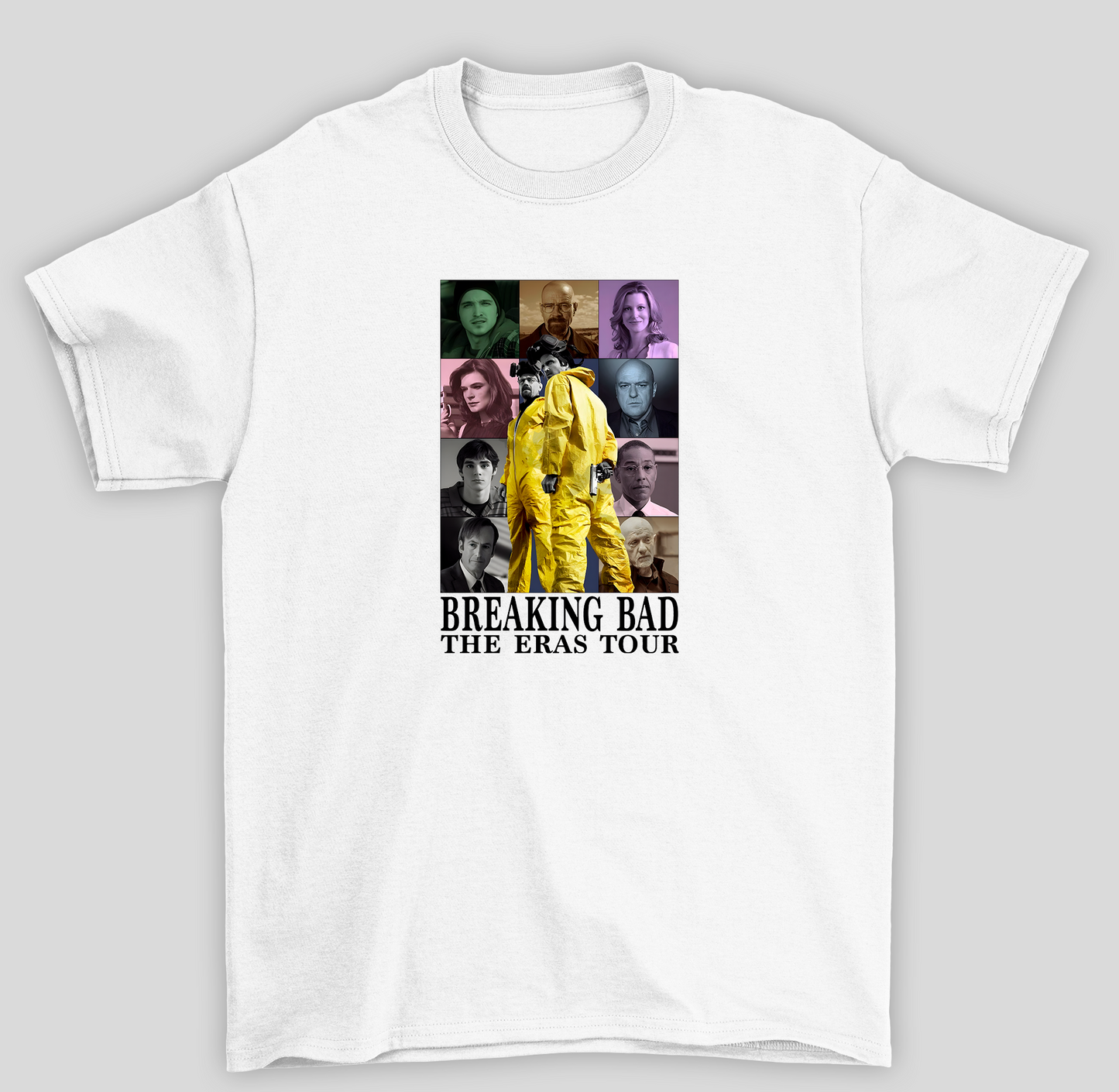 Camiseta Básica Unissex Breaking Bad The Eras Tour- branco