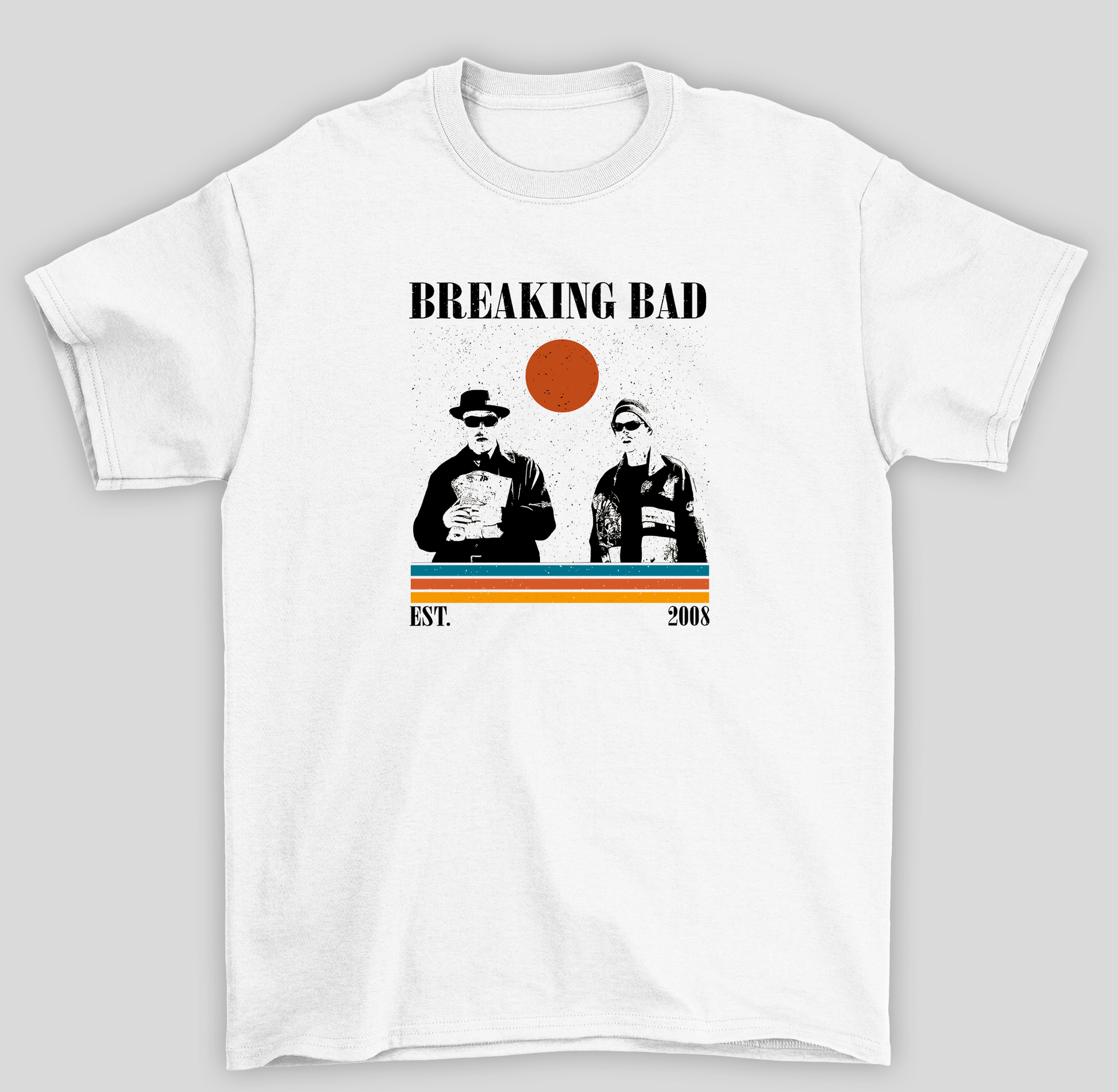 Camiseta Básica Unissex Breaking Bad Sol Est- branco