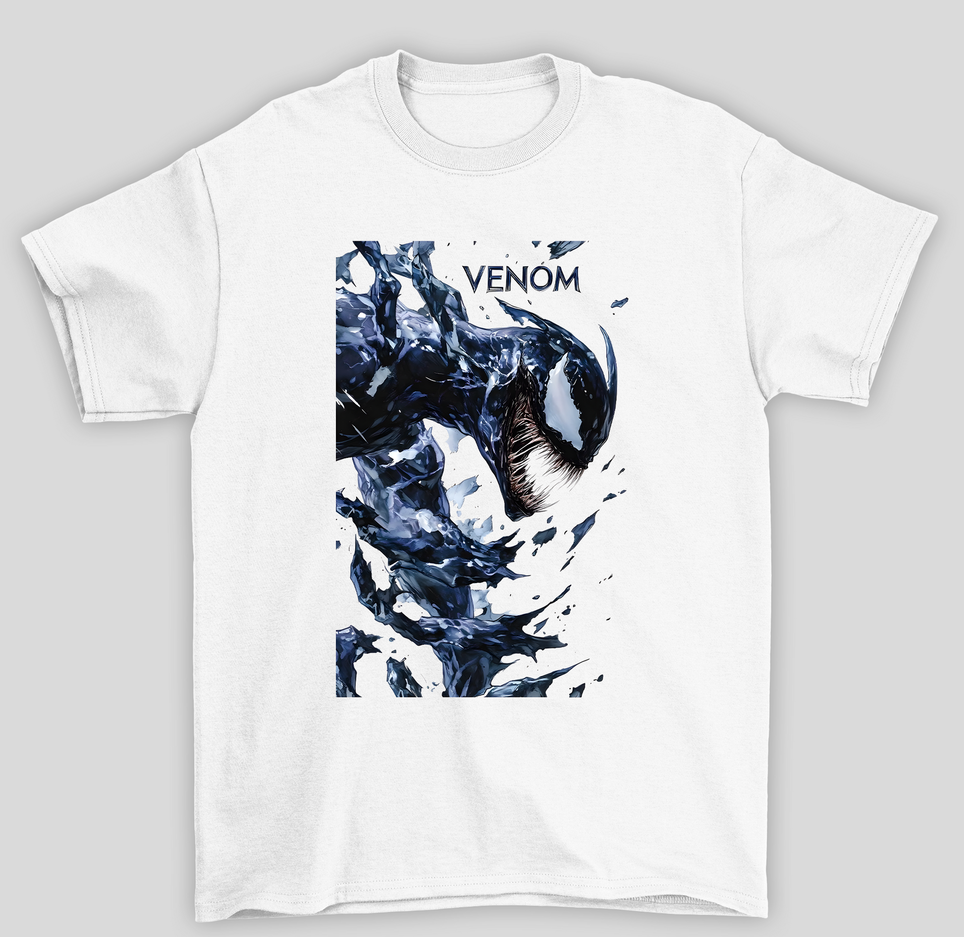 Camiseta Básica Unissex Venom Gelo - branco