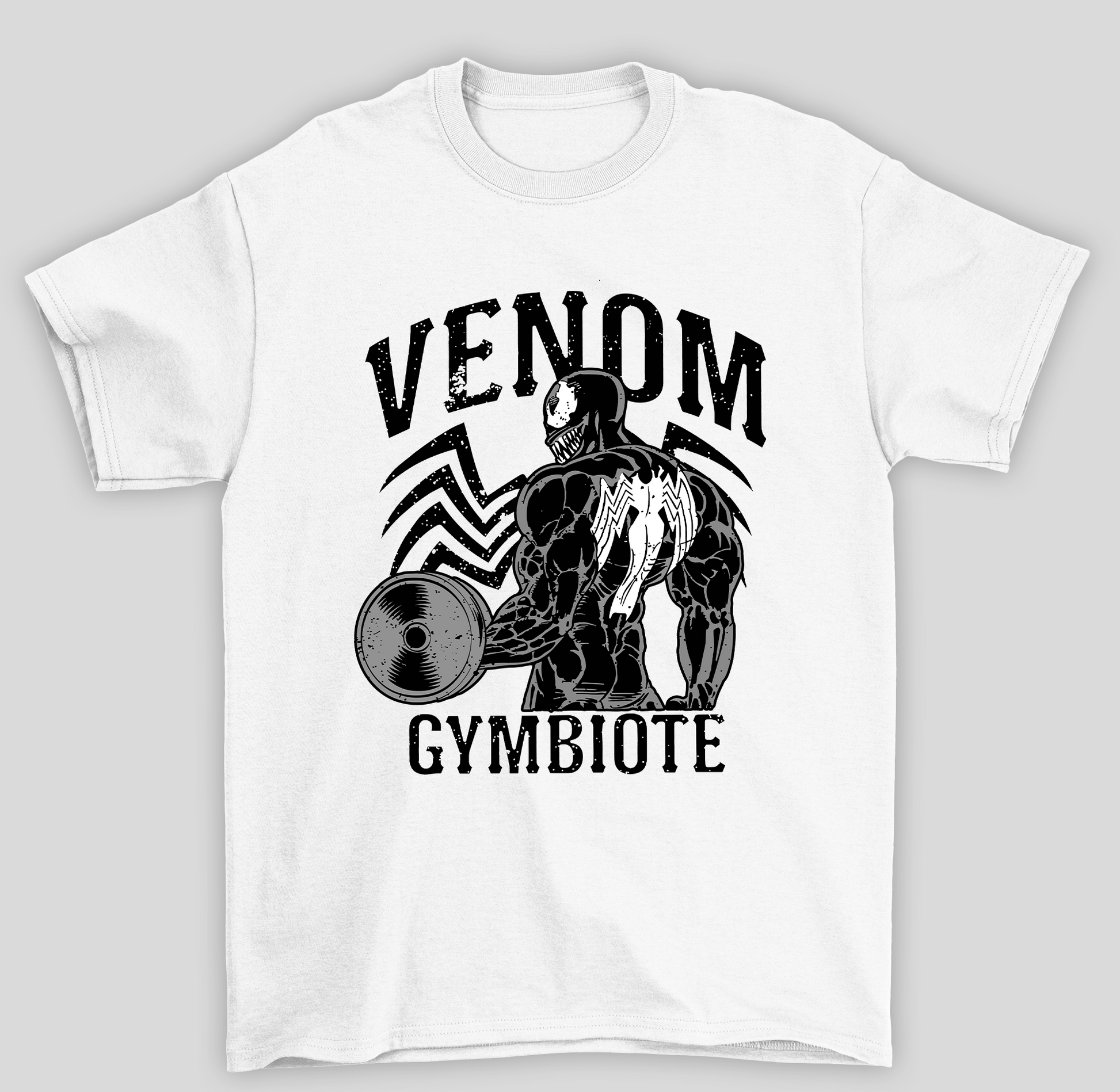 Camiseta Básica Unissex Venom Gymbiote- BRANCO