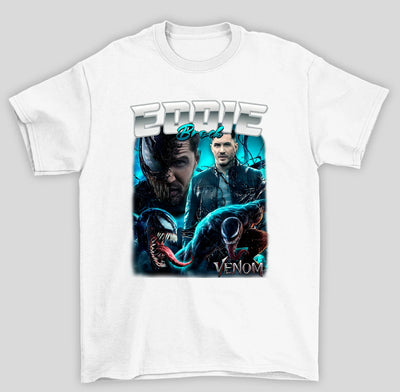 Camiseta Básica Unissex Venom Eddie Brock Montagem- branco