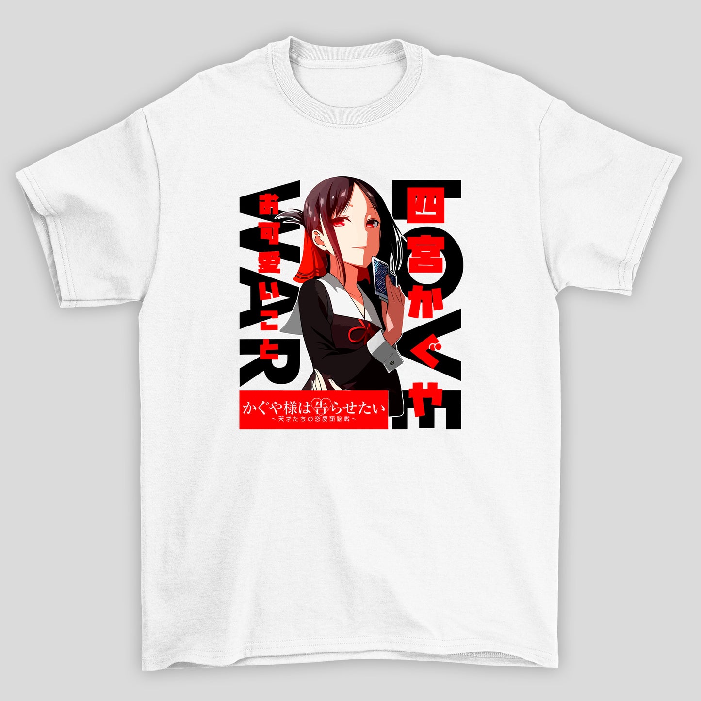 Camiseta Básica Unissex Kanji Carta Love is War Kaguya-sama