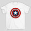 Camiseta Básica Unissex Capitão América Escudo