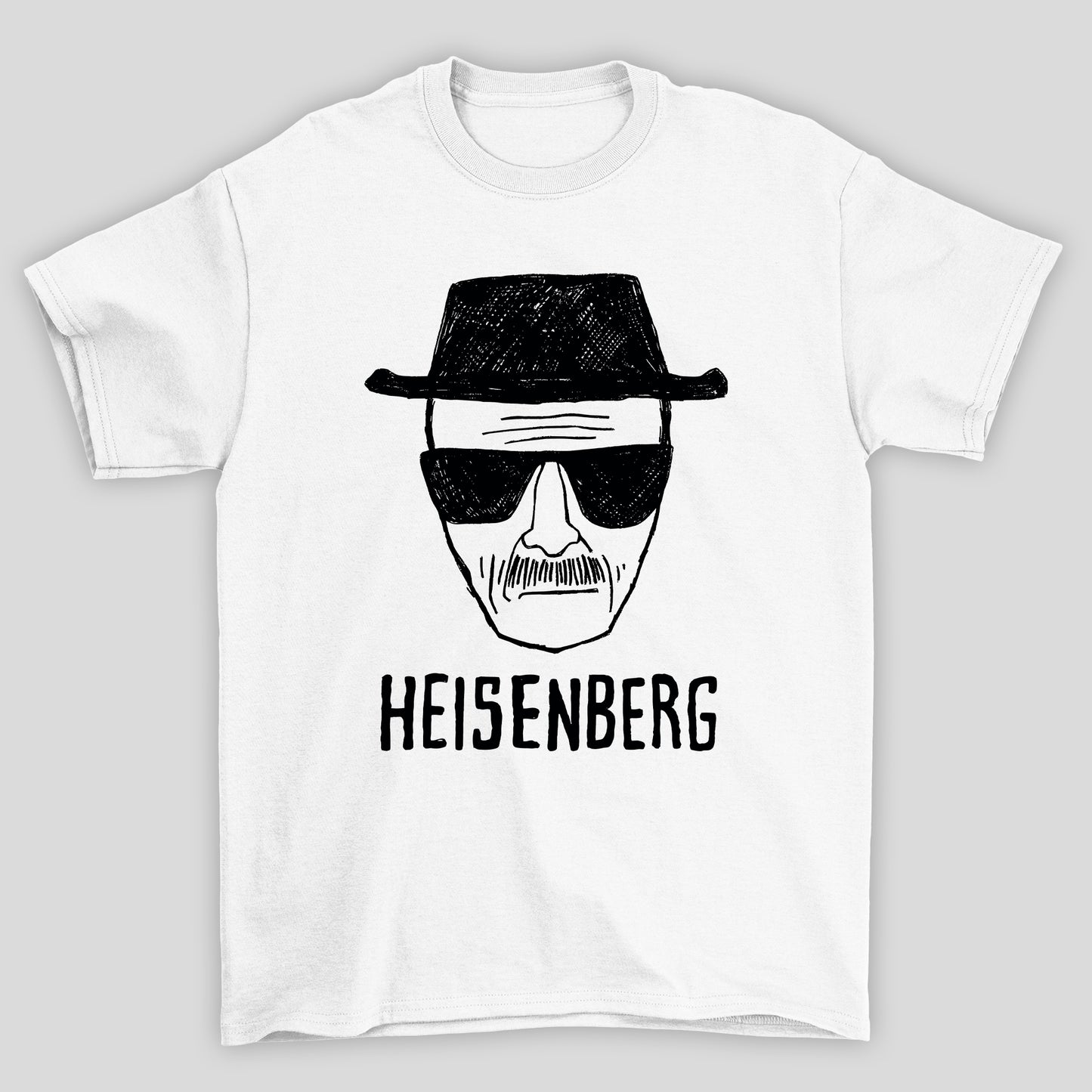 Camiseta Básica Unissex Breaking Bad Heisenberg Desenho Rosto
