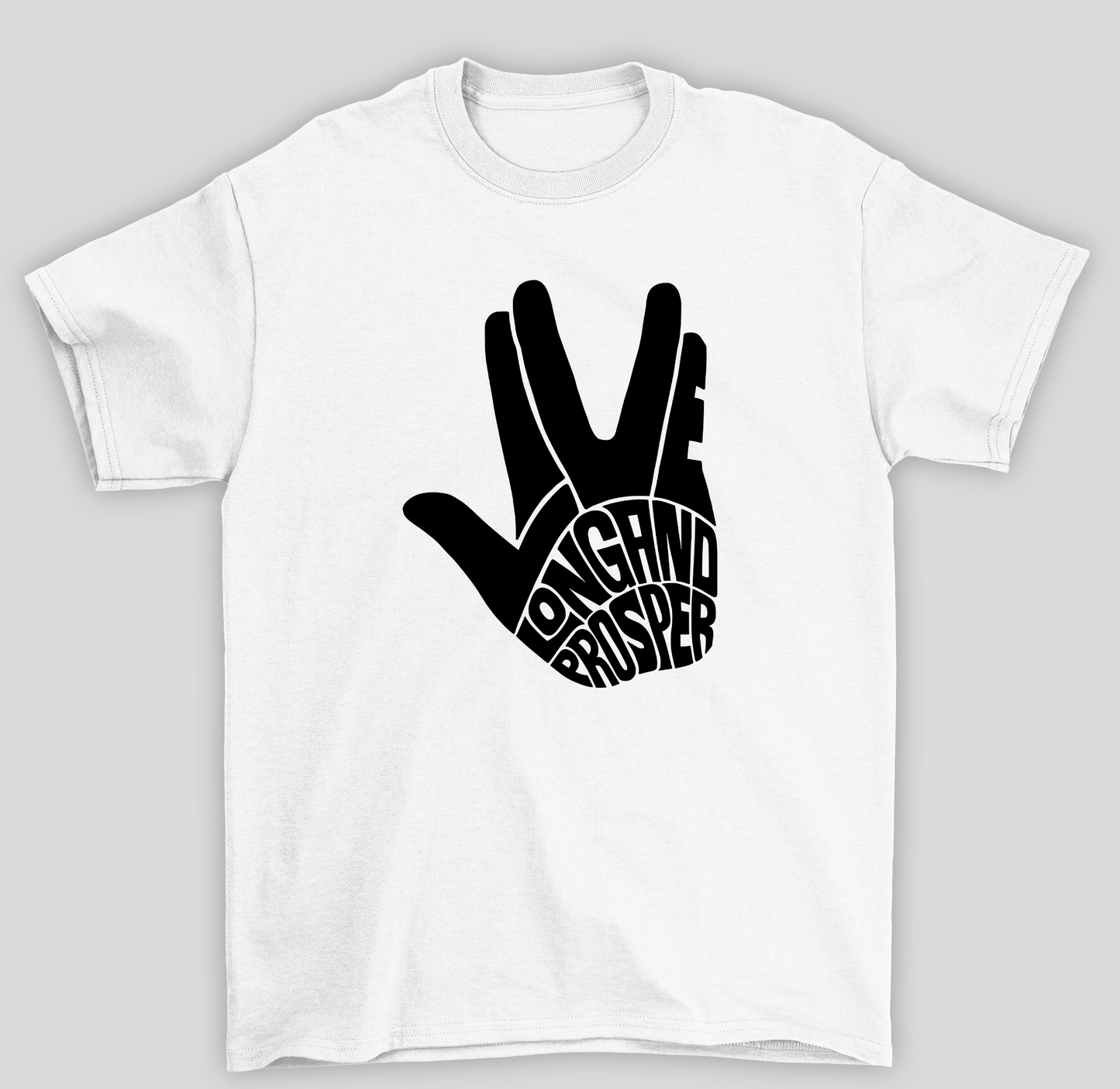 Camiseta Básica Unissex Star Trek Live Longand Prosper