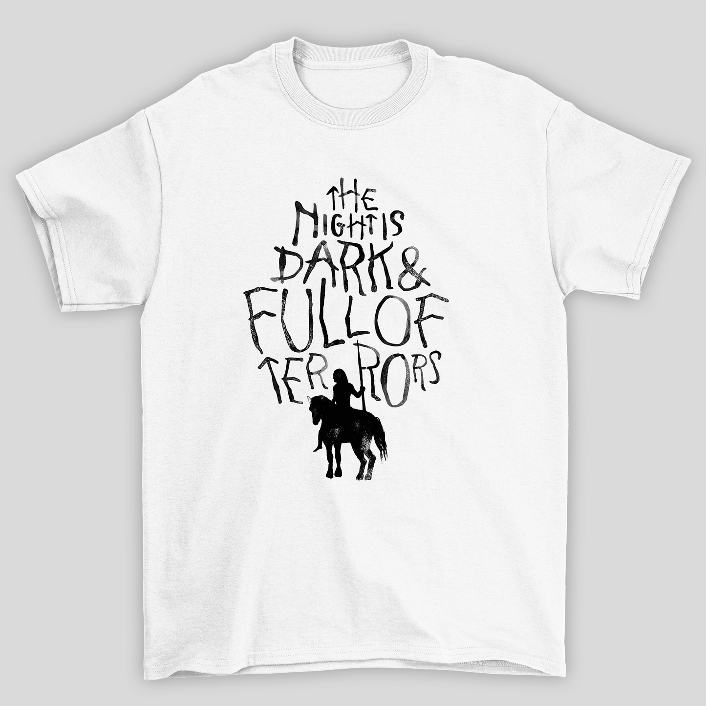 Camiseta Básica Unissex The Nightis Dark Game Of Thrones