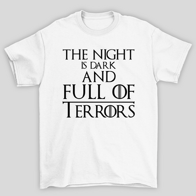 Camiseta Básica Unissex The Night Is Dark Game Of Thrones