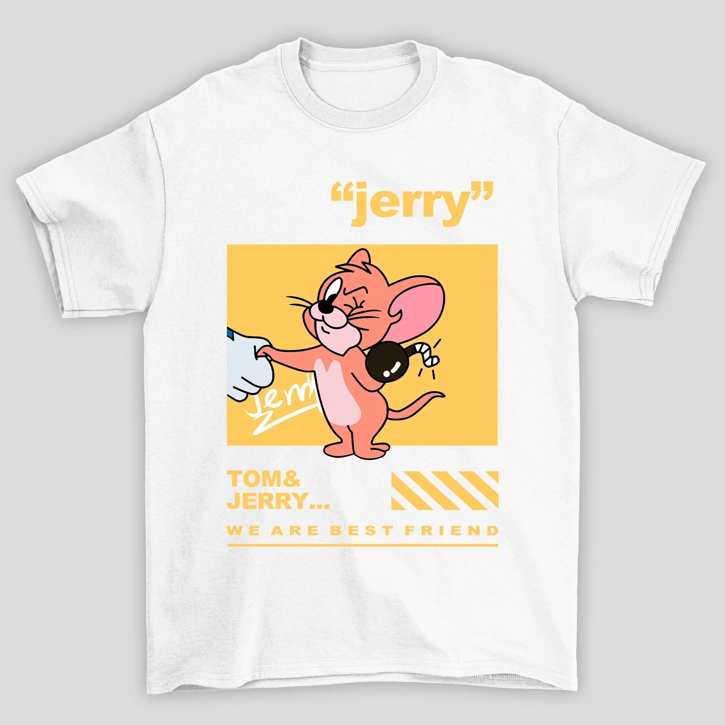 Camiseta Básica Unissex Jerry Tom e Jerry