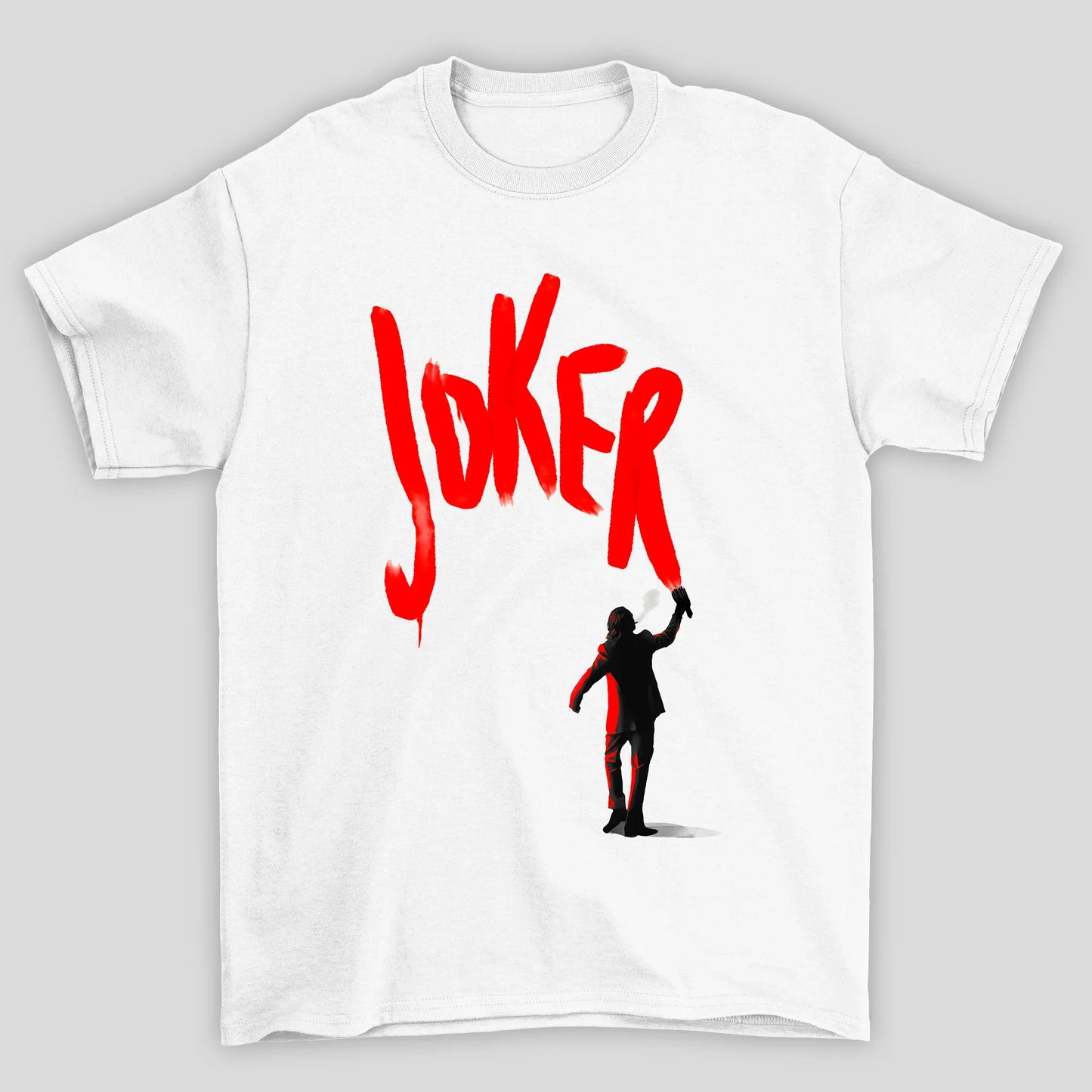 Camiseta Básica Unissex Joker Grafite Vermelho