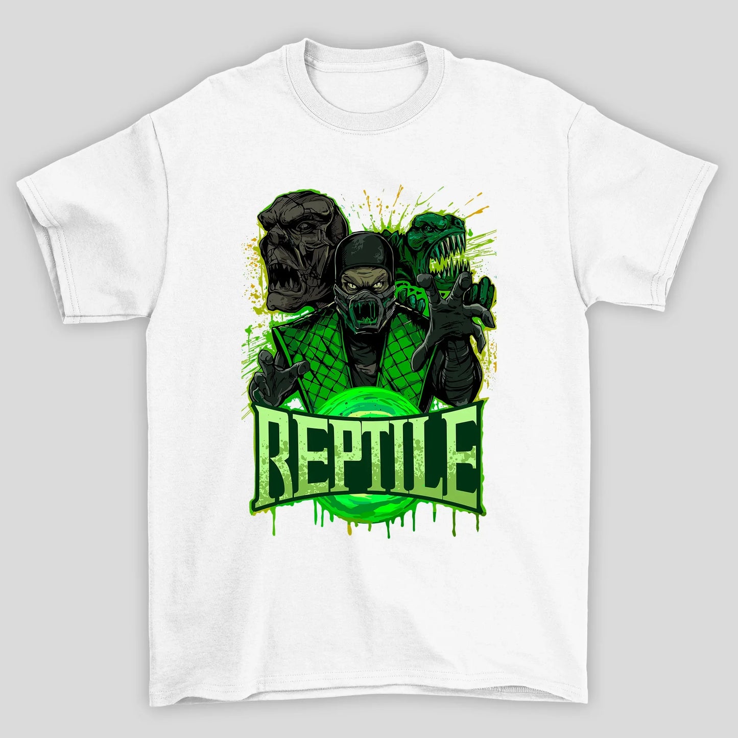 Camiseta Básica Unissex Mortal Kombat Reptile Orb