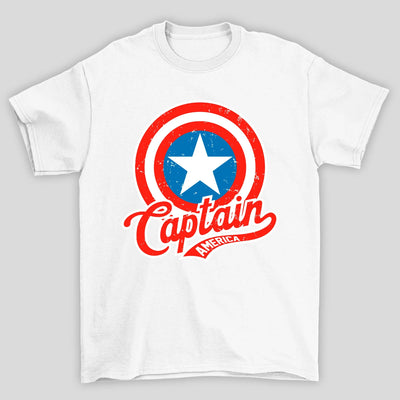 Camiseta Básica Unissex Escudo Capitao America
