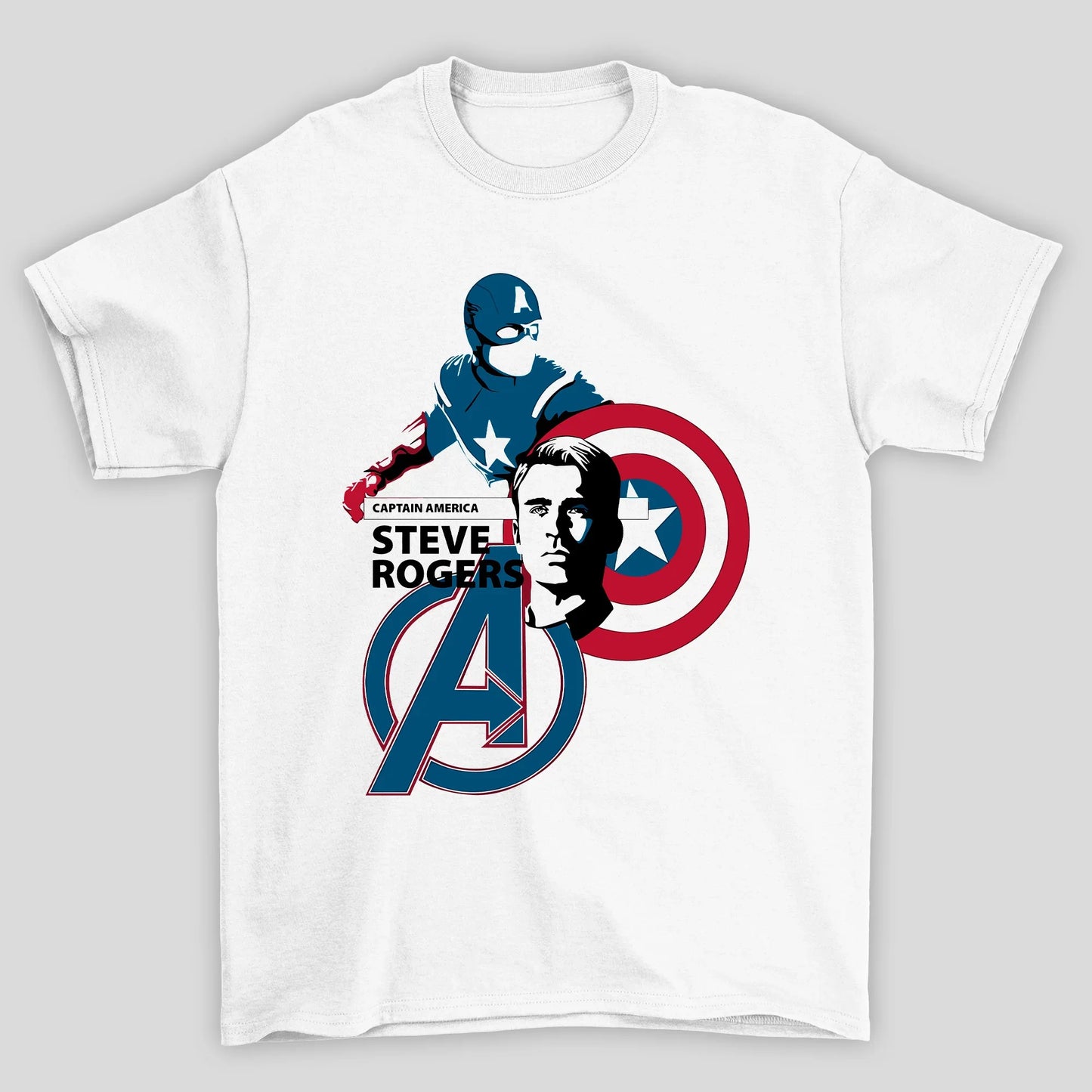 Camiseta Básica Unissex Silhueta Capitao America