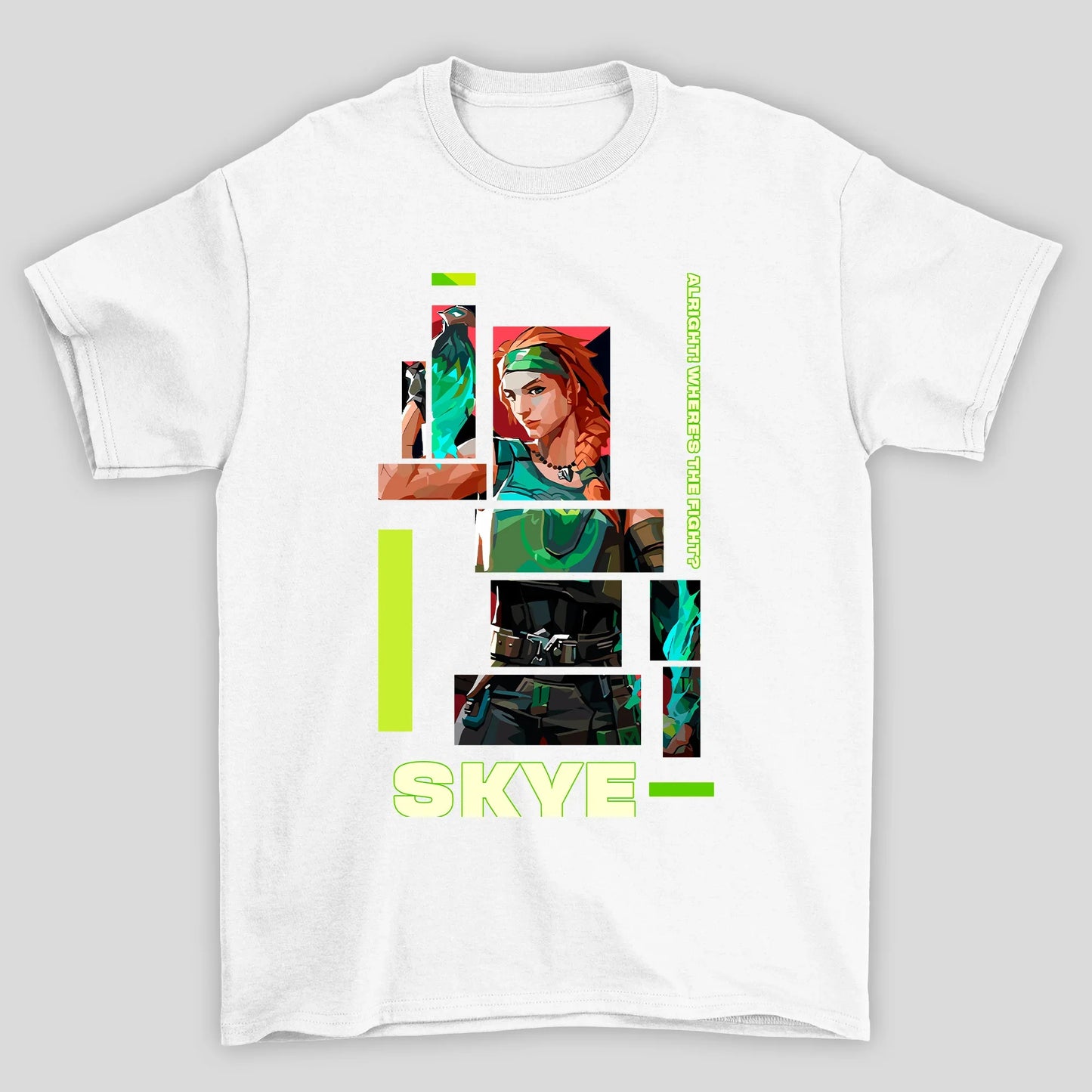 Camiseta Básica Unissex Skye Quadrados Valorant