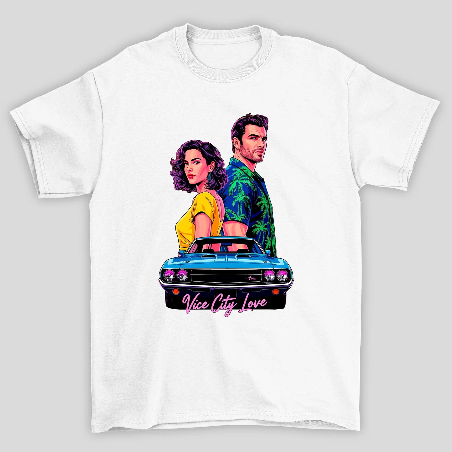 Camiseta Básica Unissex GTA Vice City Love