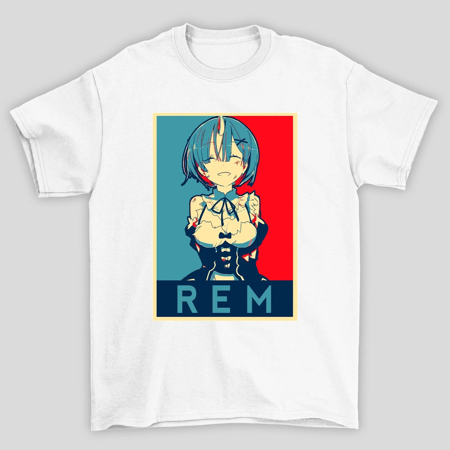 Camiseta Básica Unissex Rem Poster Pop Re Zero