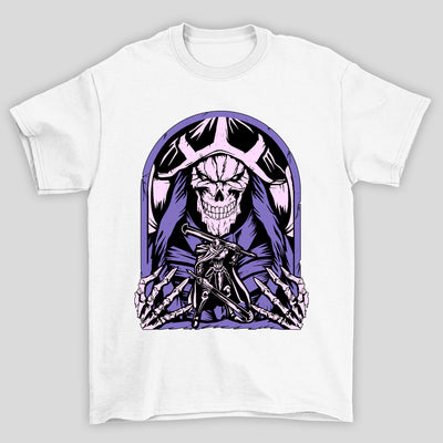 Camiseta Básica Unissex Overlord Ainz Guerreiro e Mago