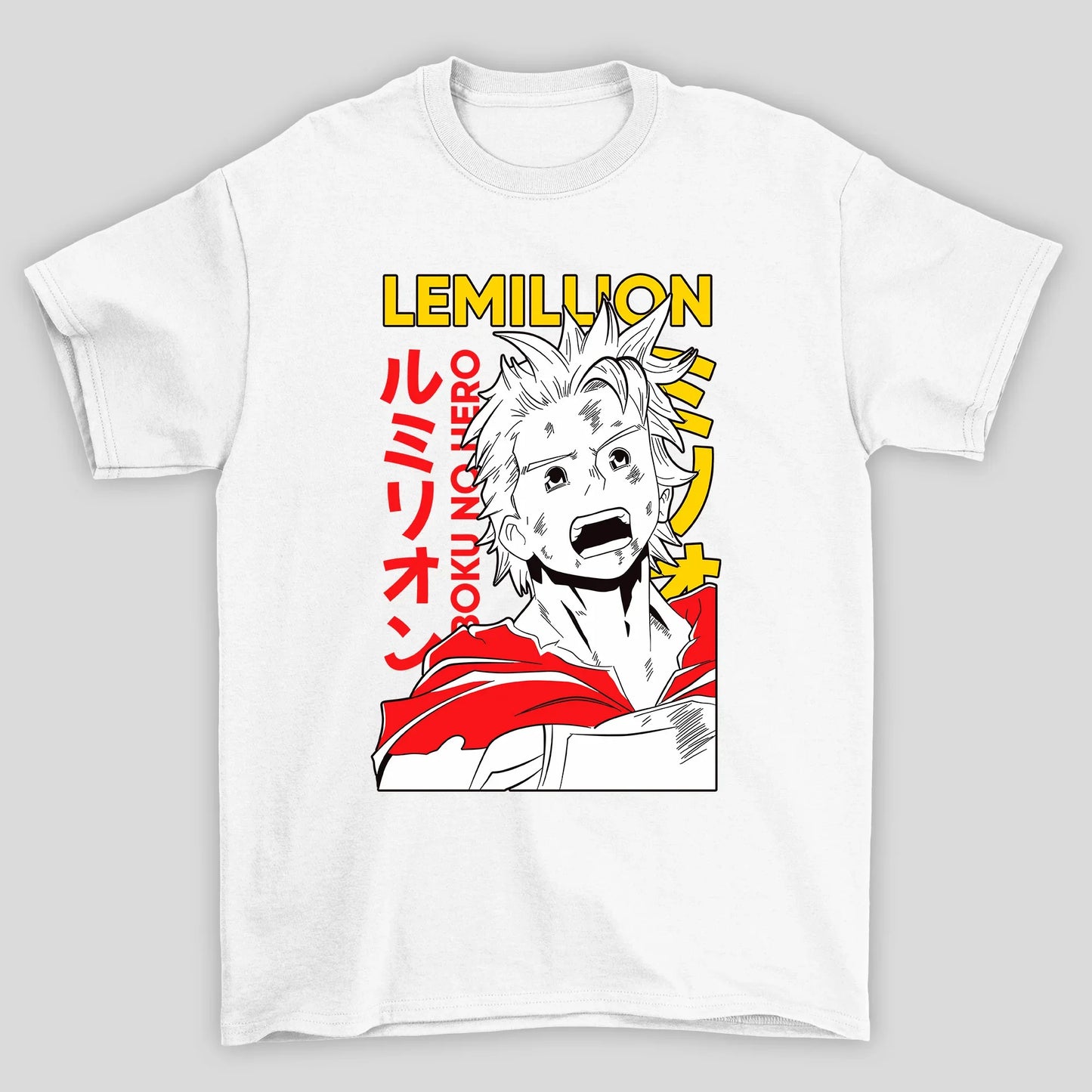Camiseta Básica Unissex Lemillion Rosto Boku No Hero